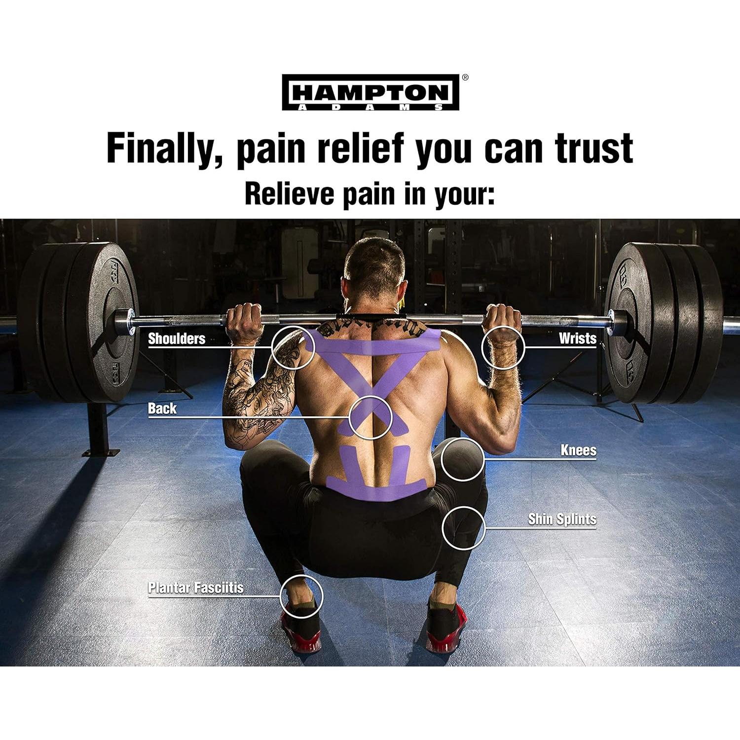 Cinta de Kinesiología Hampton Adams 2-Pack Púrpura