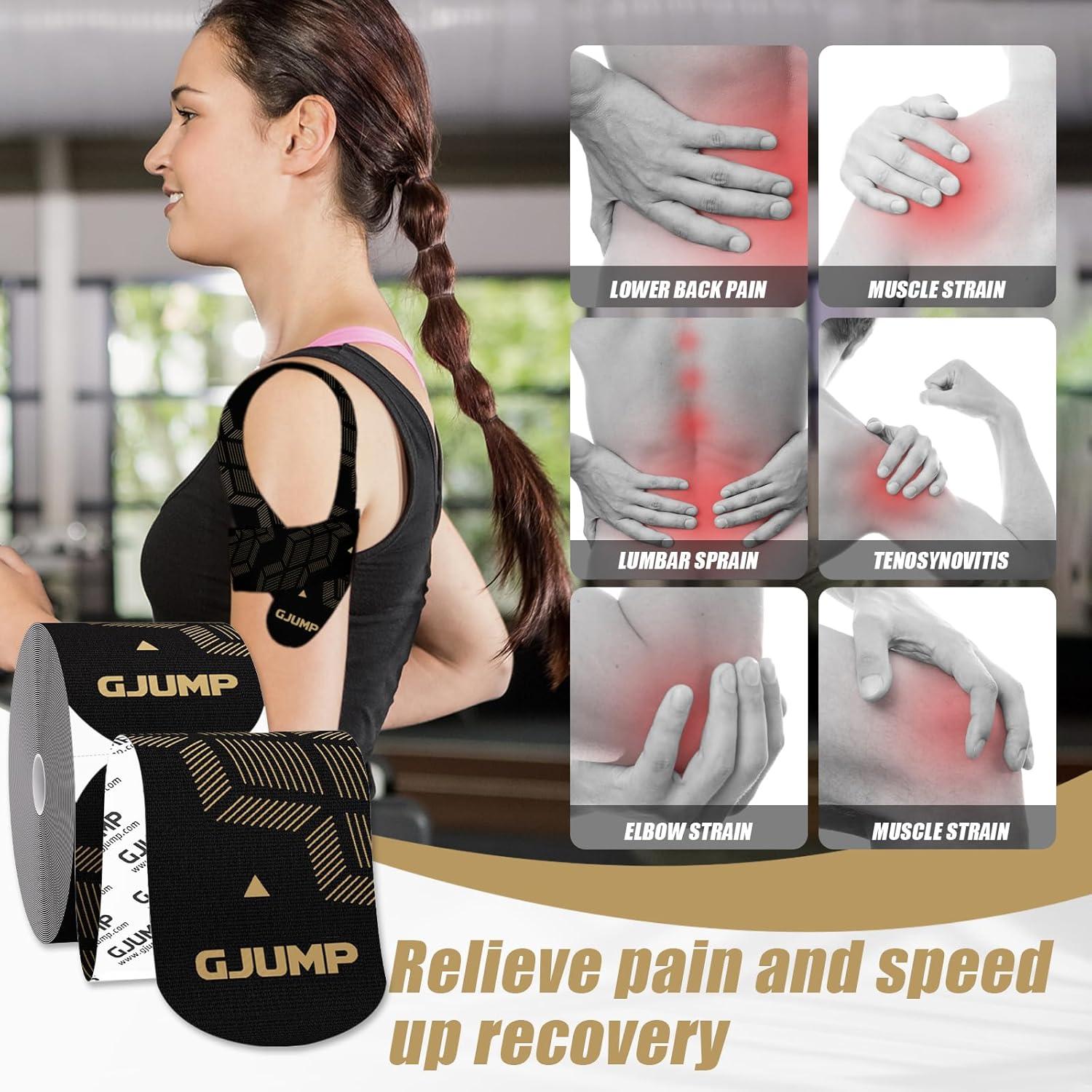 Cinta de Kinesiología GJUMP 40 Cintas Precortadas 25.4x5.1cm