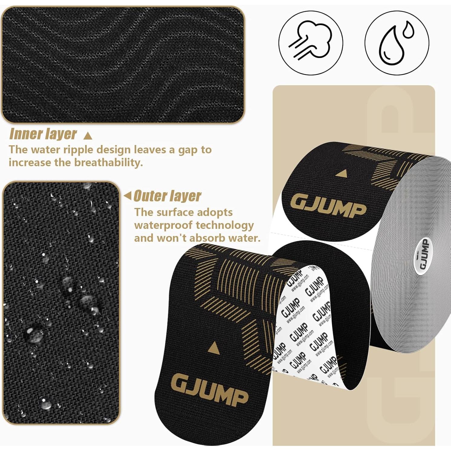 Cinta de Kinesiología GJUMP 40 Cintas Precortadas 25.4x5.1cm