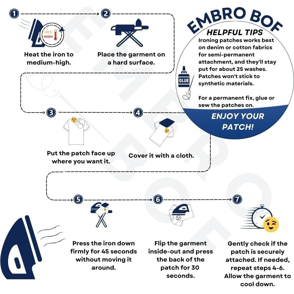 Parche Bordado de Voleibol EMBRO BOF 4.45x10.16 cm
