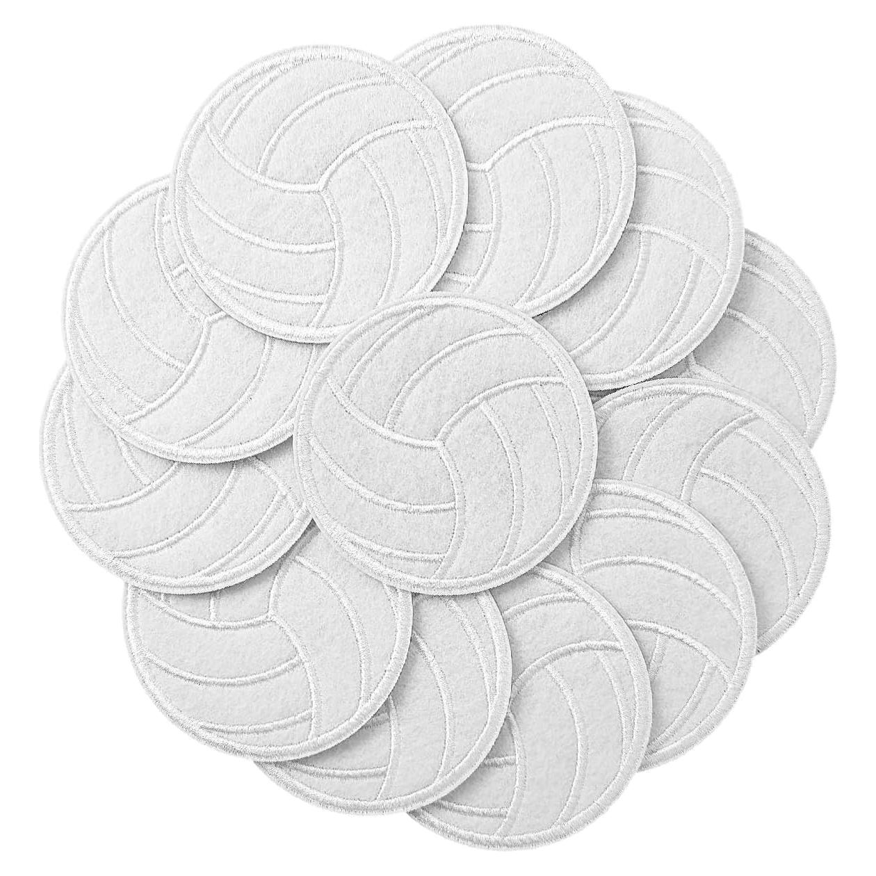 12 Parches Bordados de Voleibol TXSN para Planchar y Coser