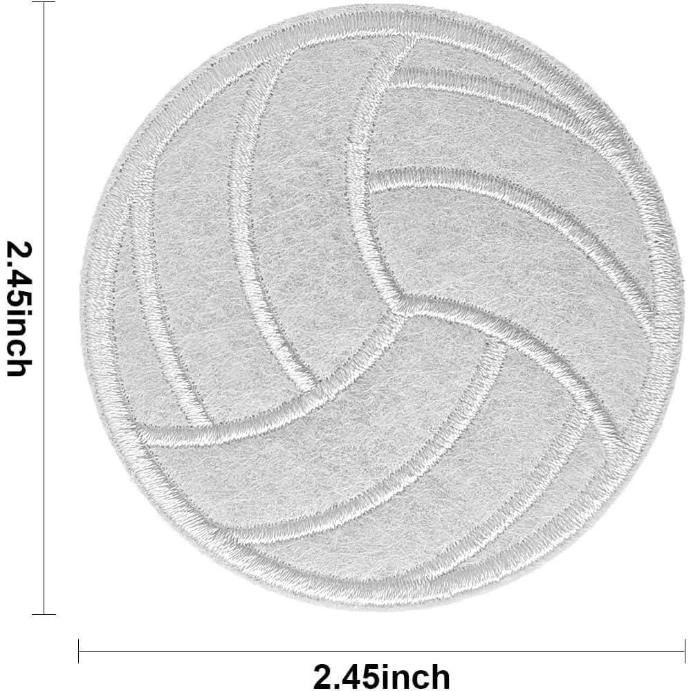 12 Parches Bordados de Voleibol TXSN para Planchar y Coser