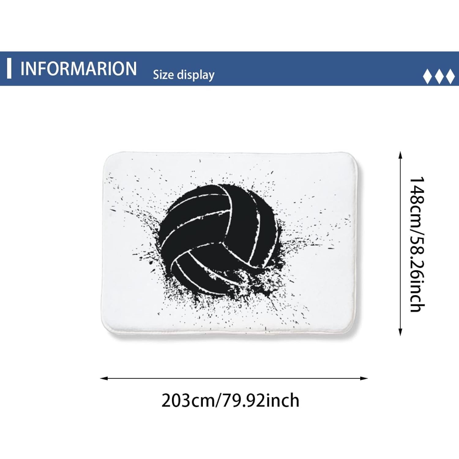 Alfombra de Área Antideslizante TropicalLife 203x152 cm Multicolor