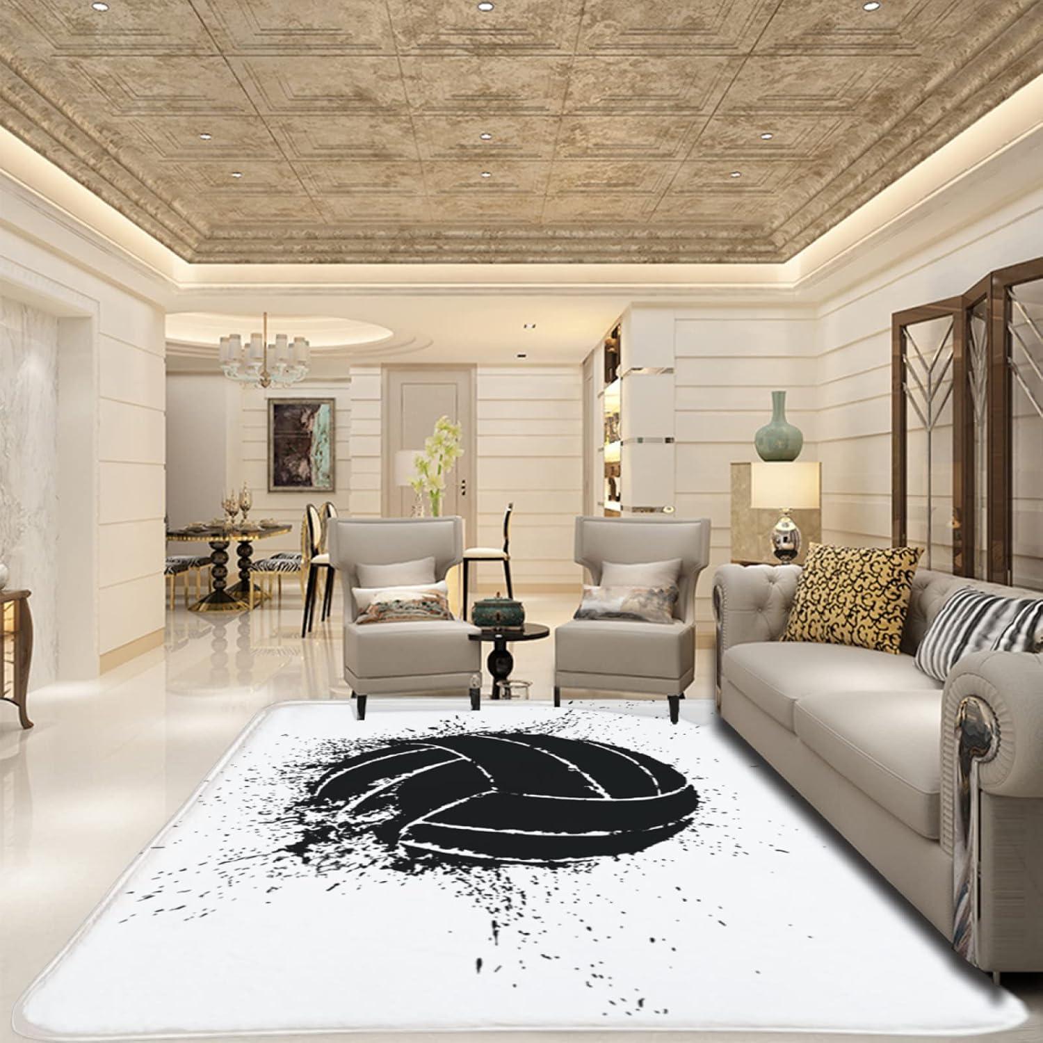 Alfombra de Área Antideslizante TropicalLife 203x152 cm Multicolor