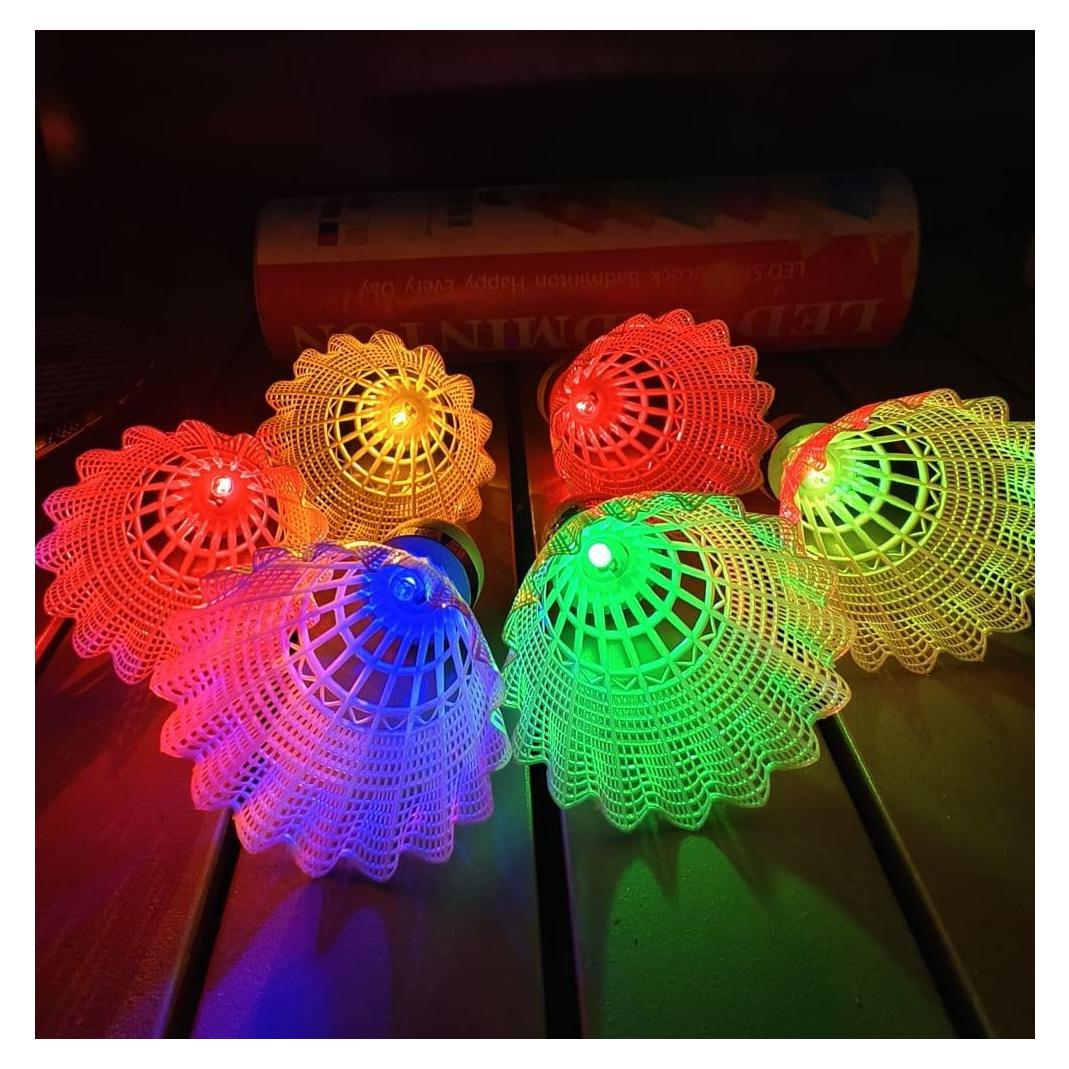 Volantes de Bádminton LED Leadge - 6 Piezas Multicolor