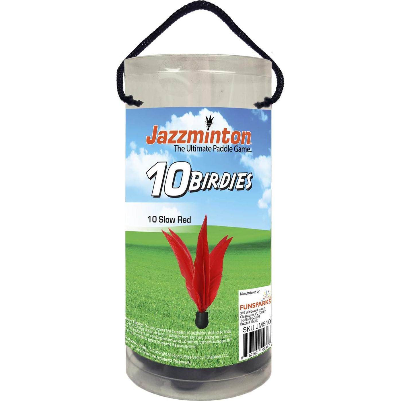 Volantes de Reemplazo Jazzminton 10 Piezas Rojos para Juego Lento