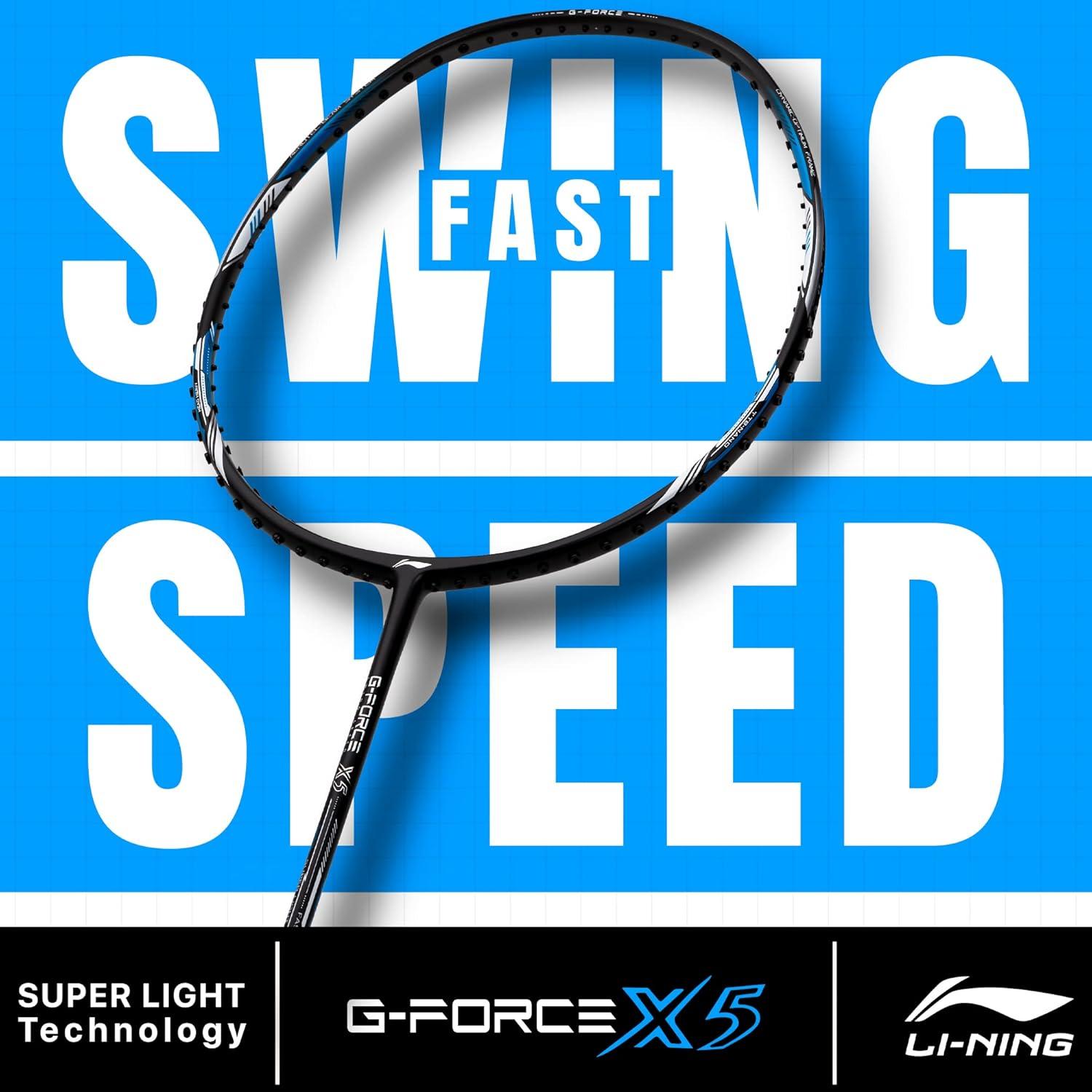 Raqueta de Bádminton LI-NING G-Force X5 79g Profesional