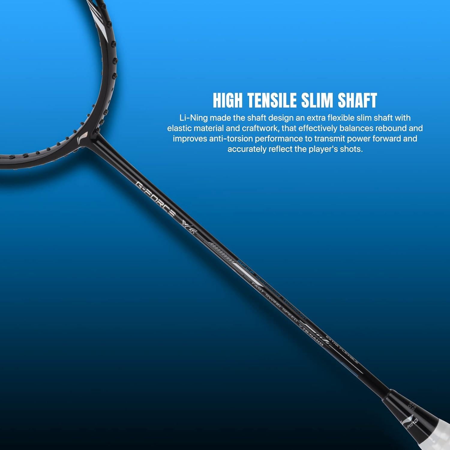 Raqueta de Bádminton LI-NING G-Force X5 79g Profesional