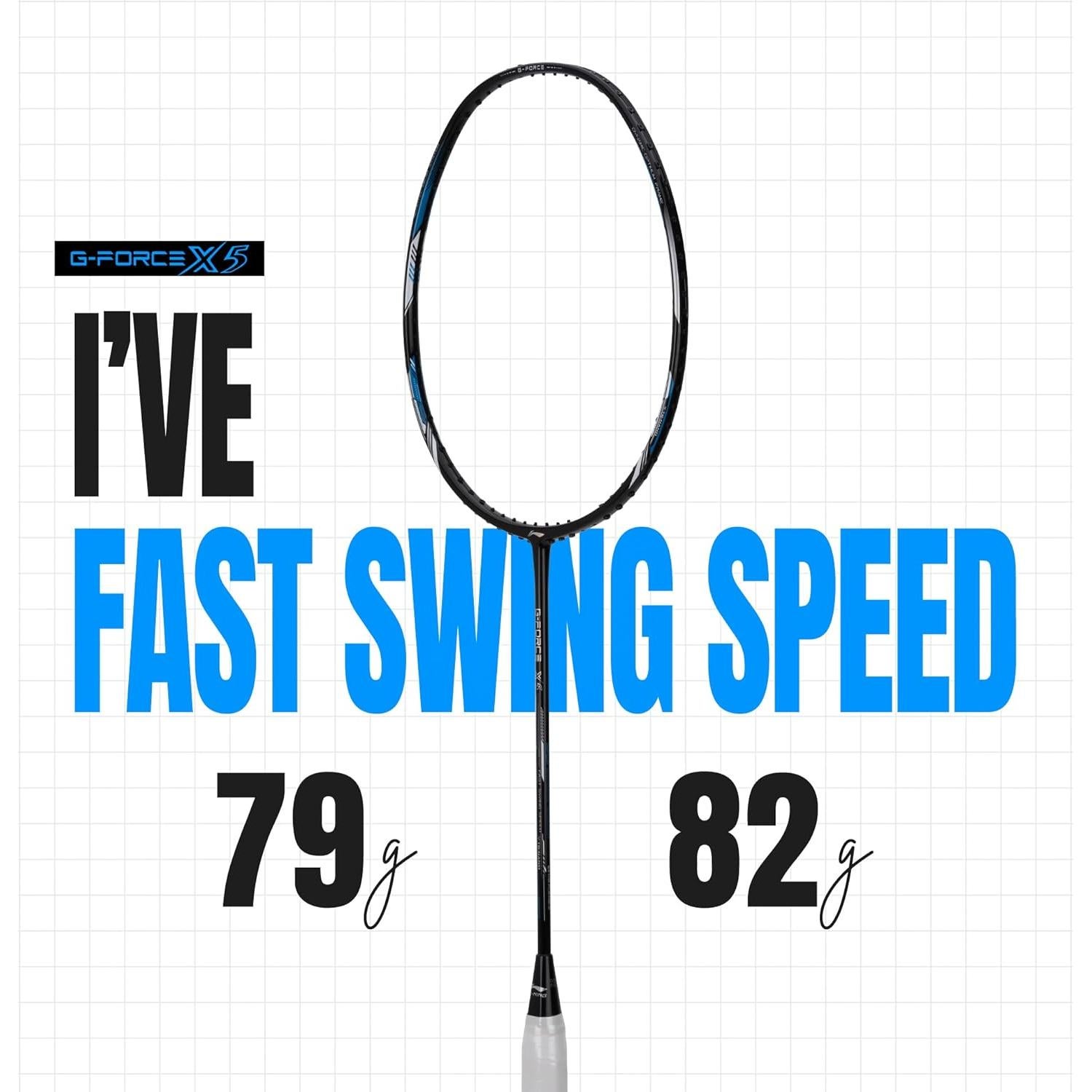 Raqueta de Bádminton LI-NING G-Force X5 79g Profesional