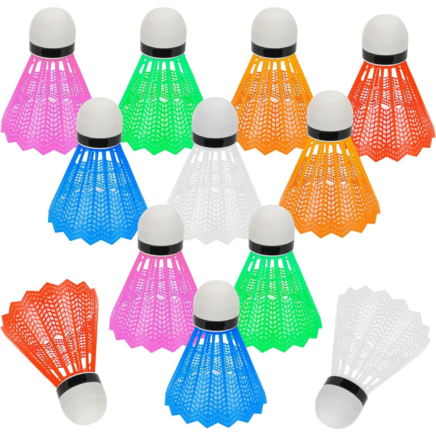 Hysagtek 12 Plumas de Bádminton + 12 Plumas LED Brillantes