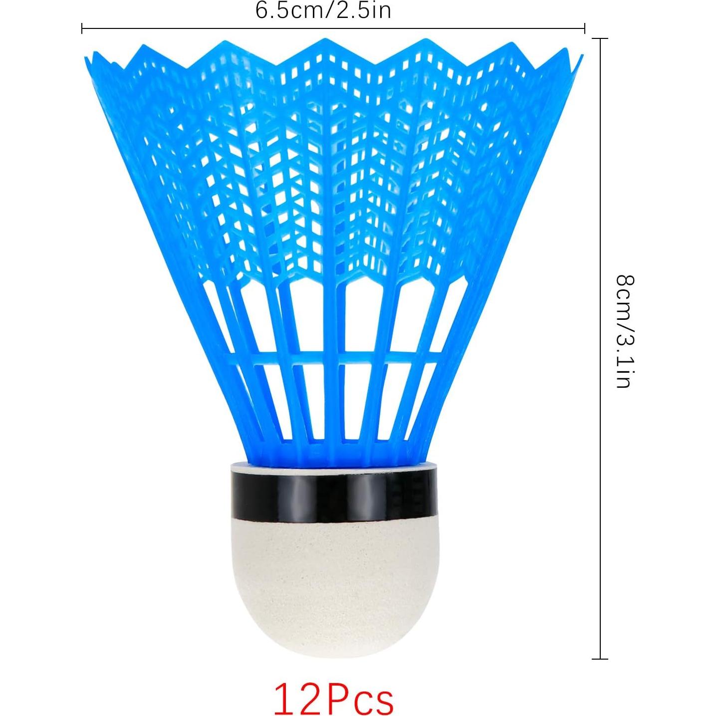 Hysagtek 12 Plumas de Bádminton + 12 Plumas LED Brillantes