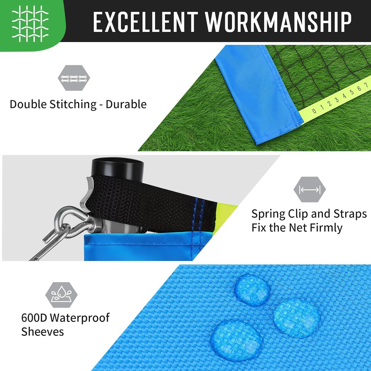 Set de Bádminton Portátil Olybeaka 6.1m con Raquetas y Bolsa