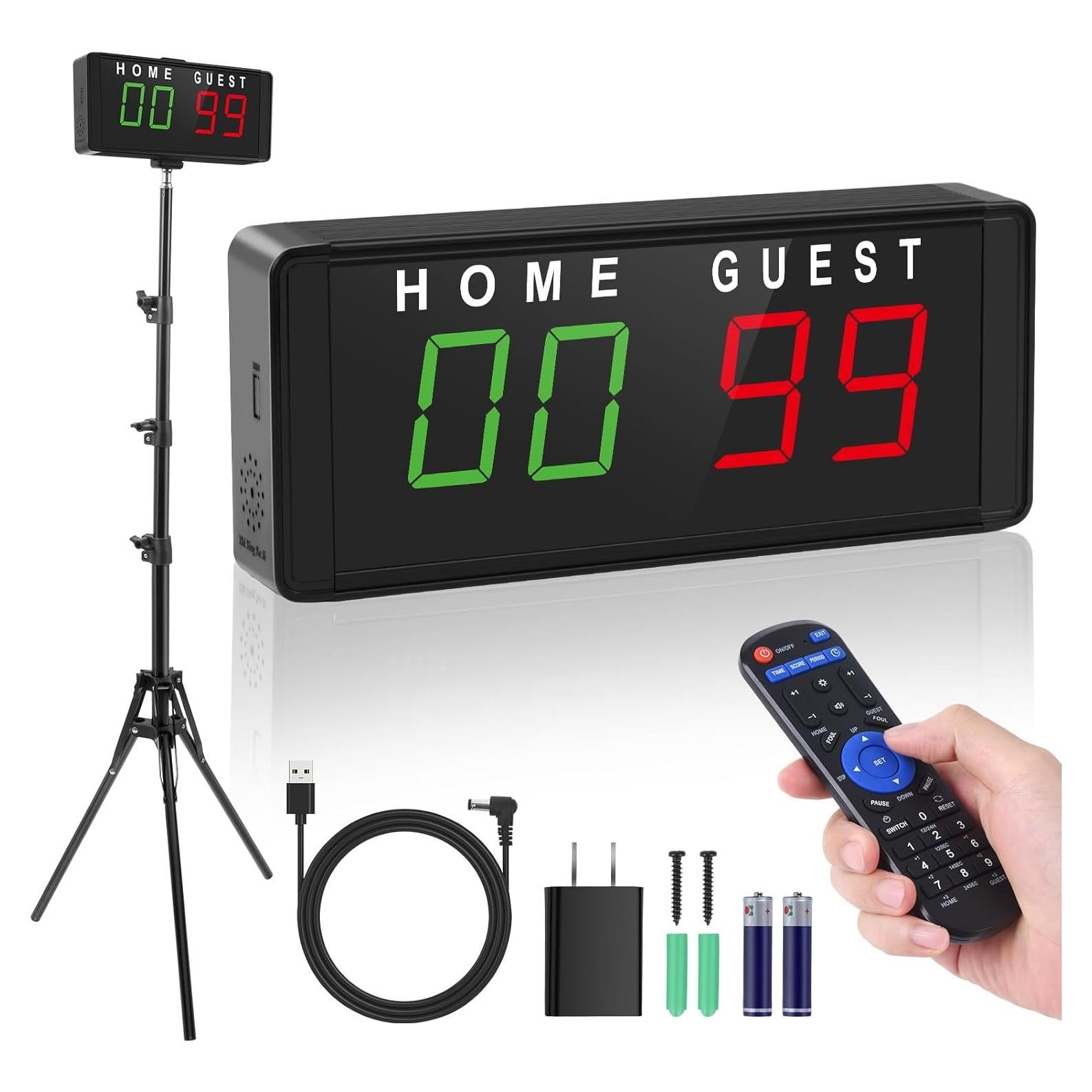 Marcador Electrónico Digital Samshow 2024 con Trípode y Control Remoto