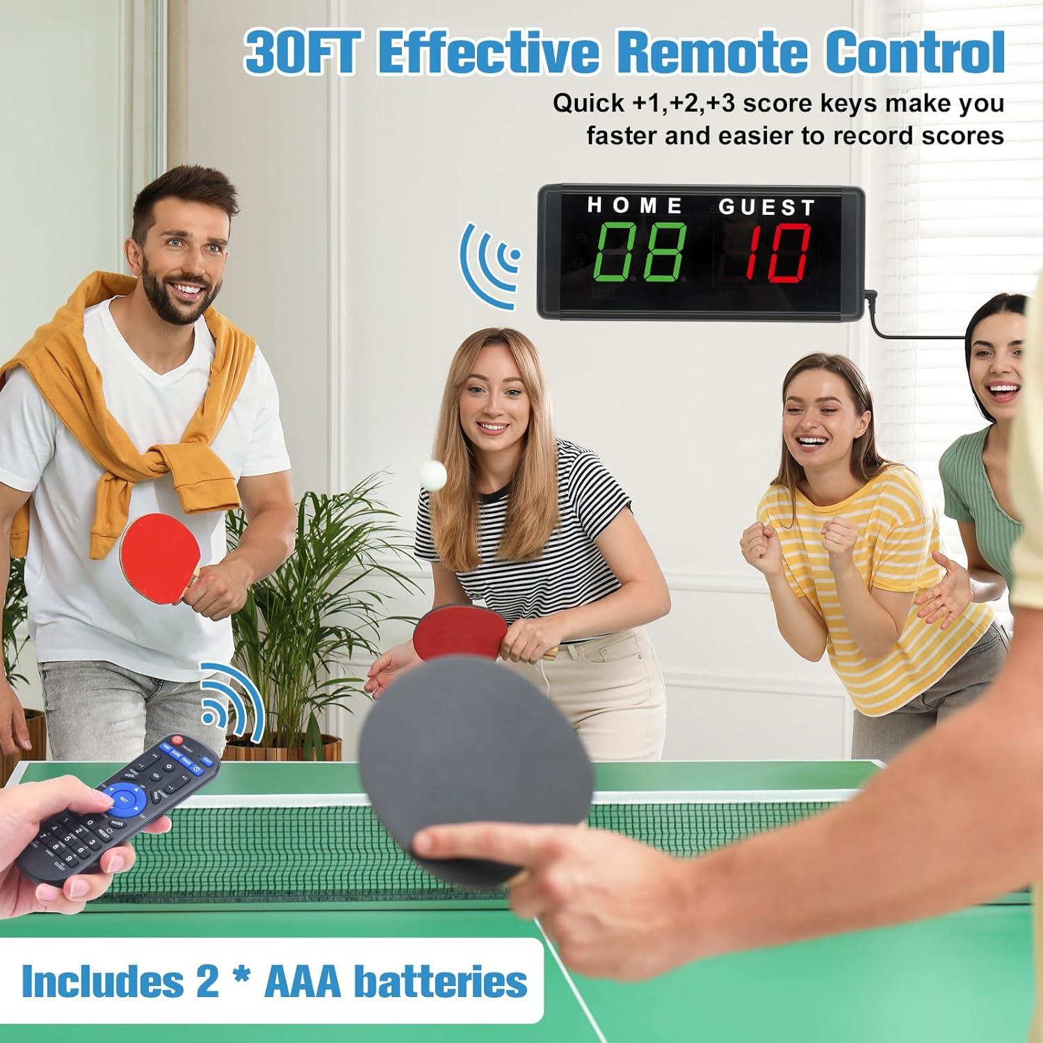 Marcador Electrónico Digital Samshow 2024 con Trípode y Control Remoto