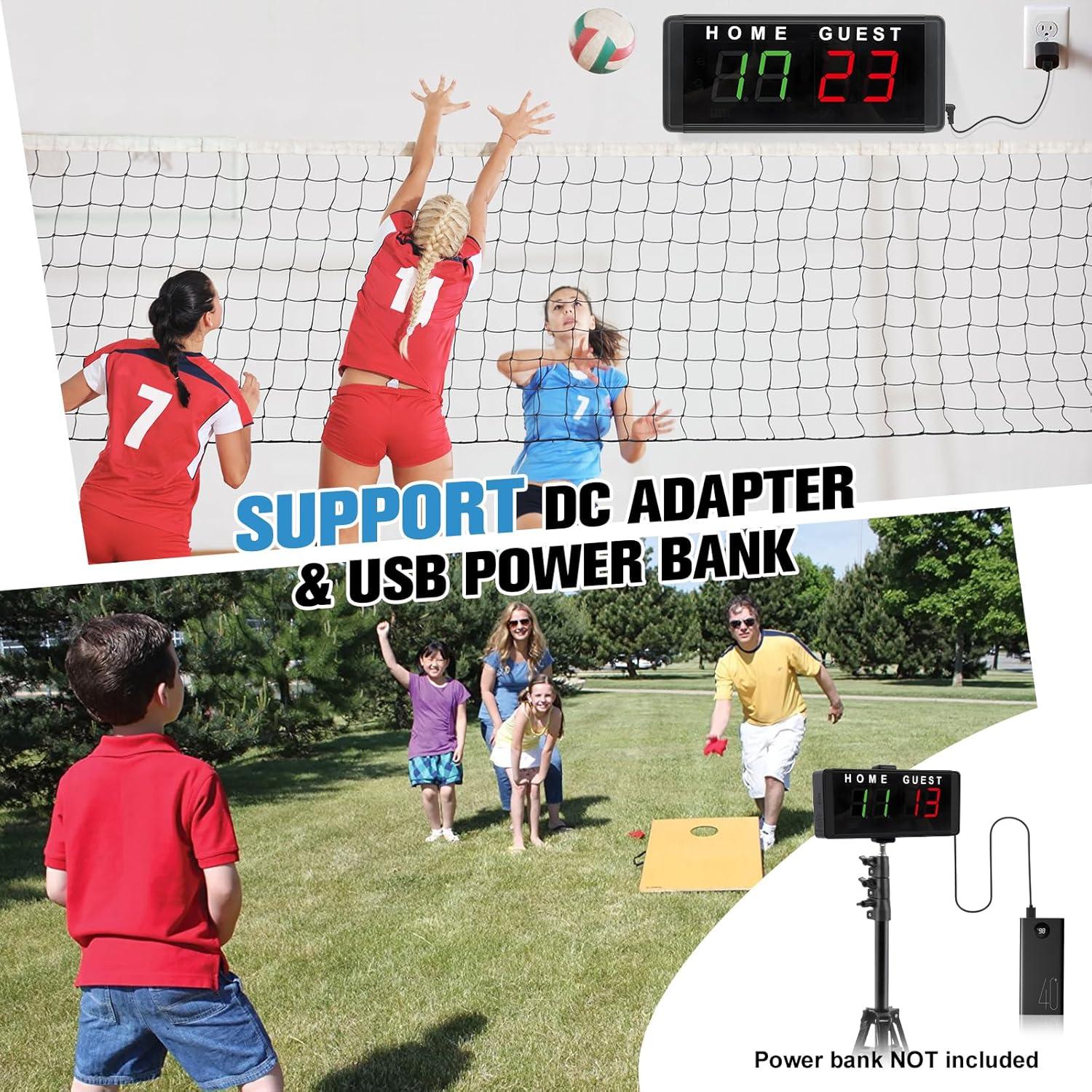 Marcador Electrónico Digital Samshow 2024 con Trípode y Control Remoto