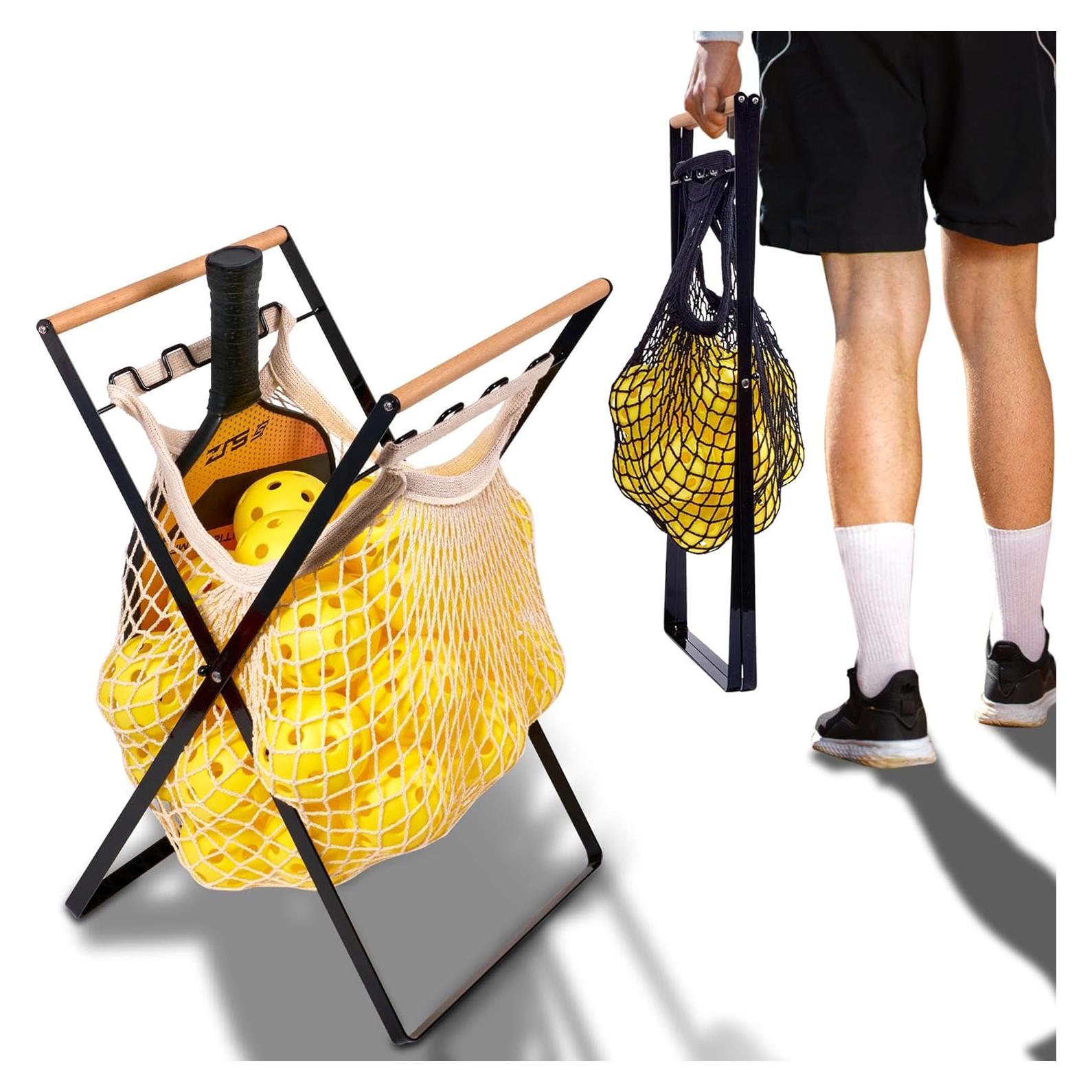 Soporte Plegable para Pelotas de Pickleball Giltiil - Almacenamiento 42 Pelotas - Estructura de Acero