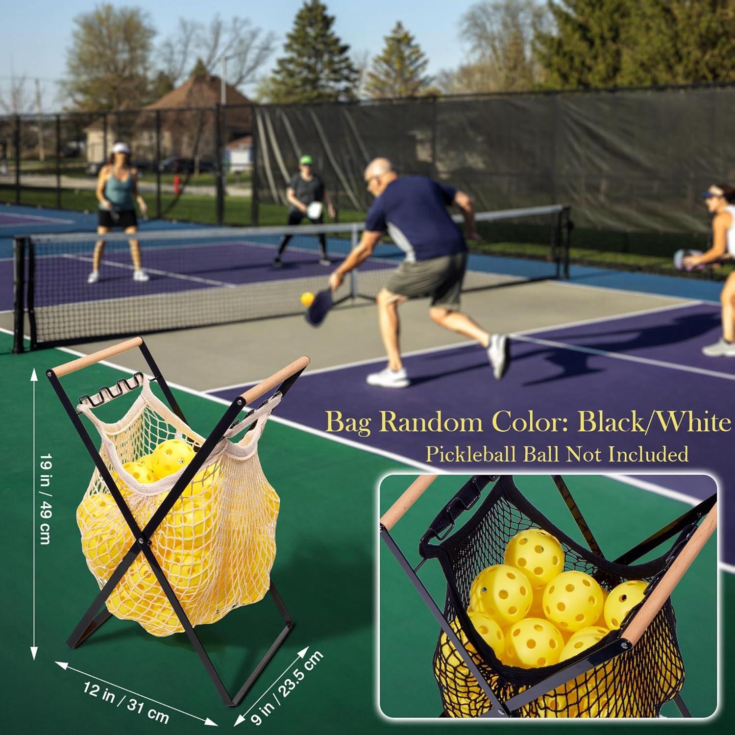 Soporte Plegable para Pelotas de Pickleball Giltiil - Almacenamiento 42 Pelotas - Estructura de Acero