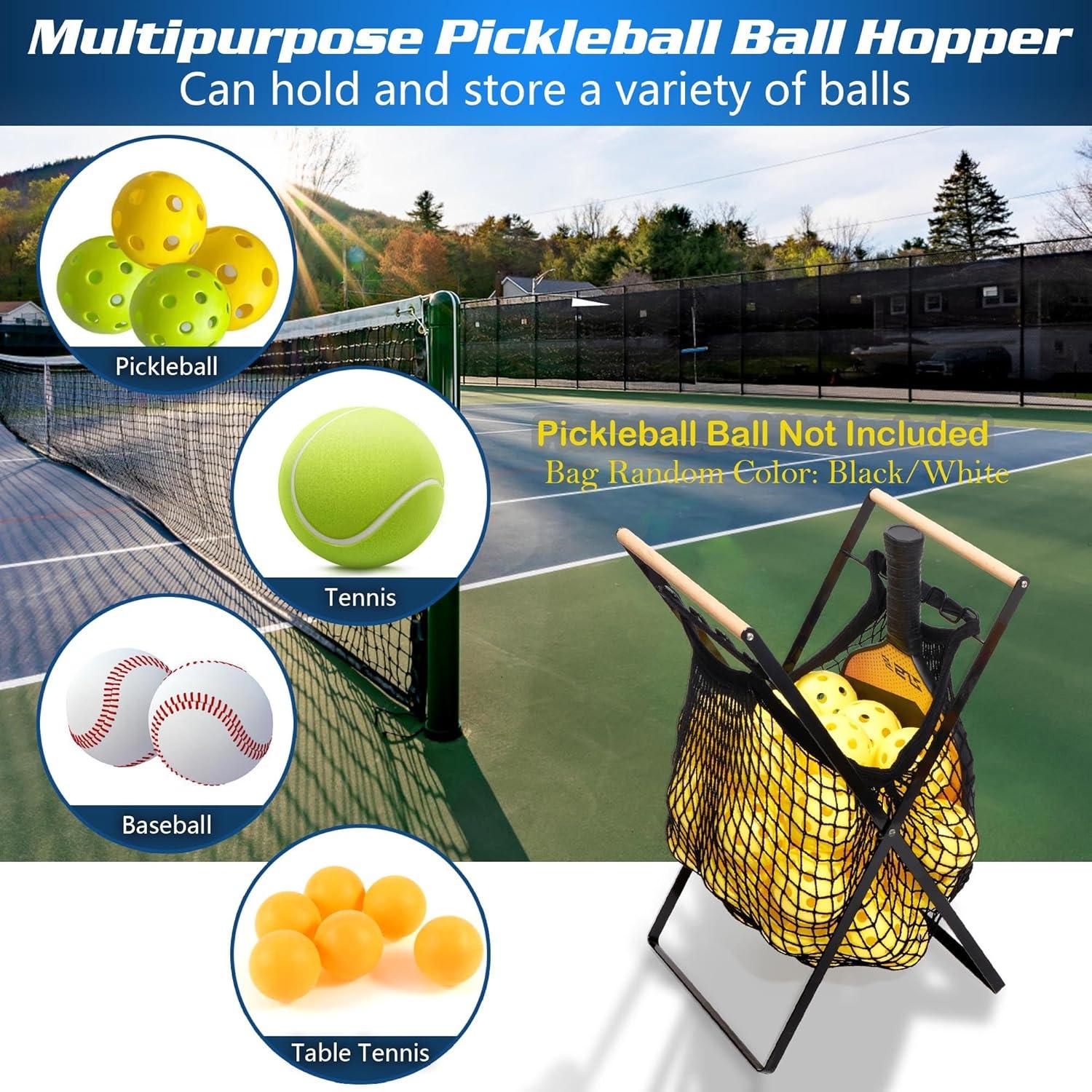 Soporte Plegable para Pelotas de Pickleball Giltiil - Almacenamiento 42 Pelotas - Estructura de Acero