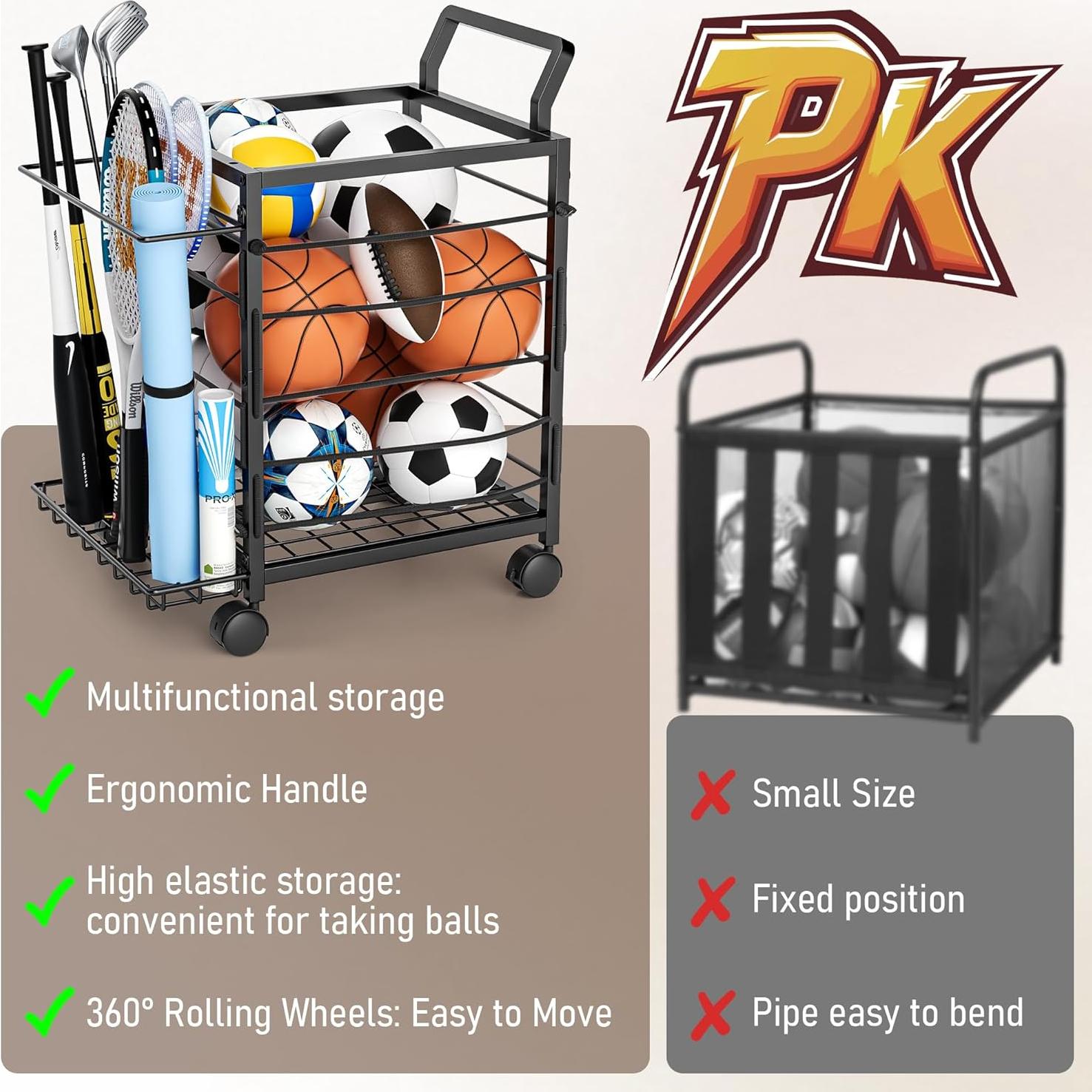 Estante Organizador de Equipos Deportivos DUDUXI 3 Niveles