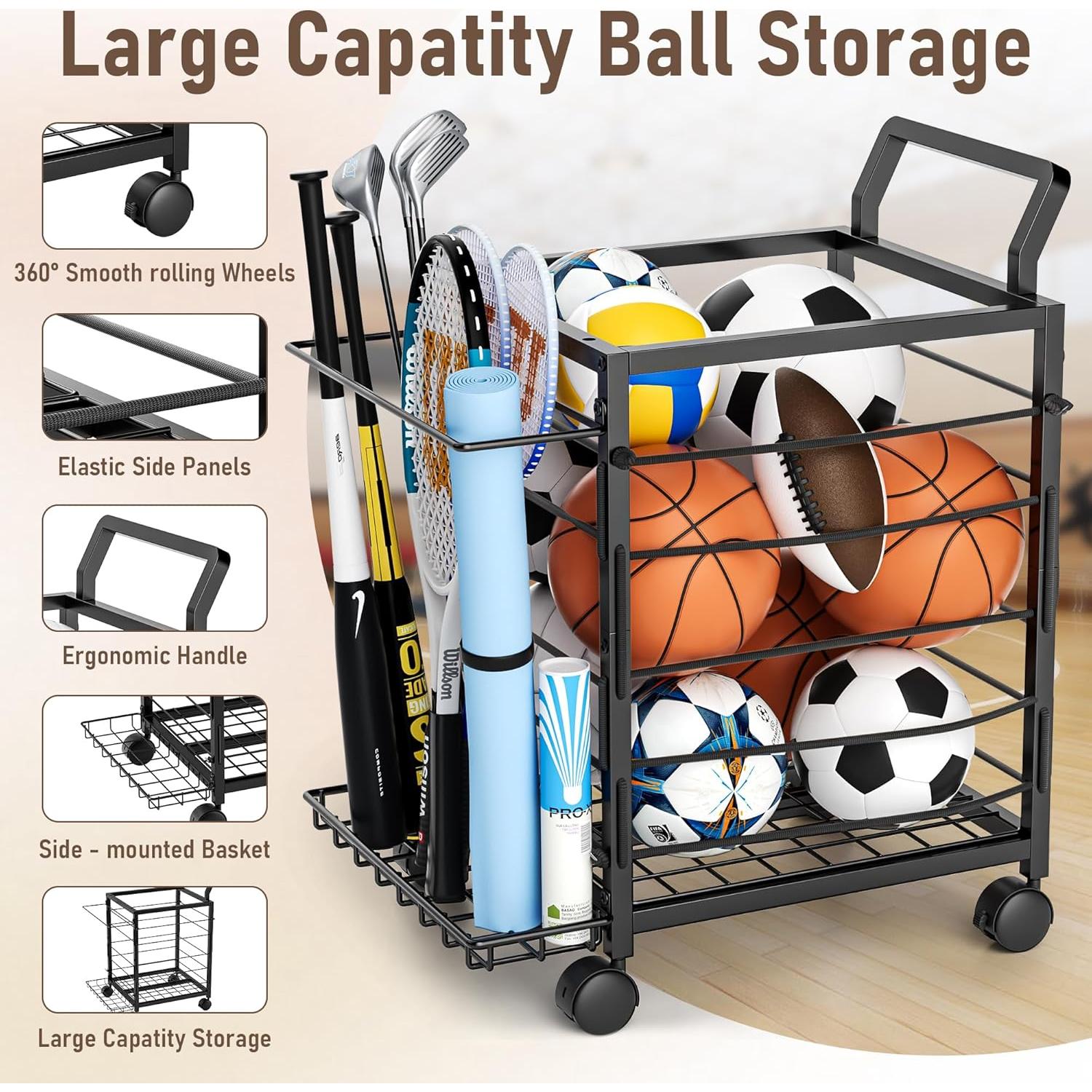 Estante Organizador de Equipos Deportivos DUDUXI 3 Niveles