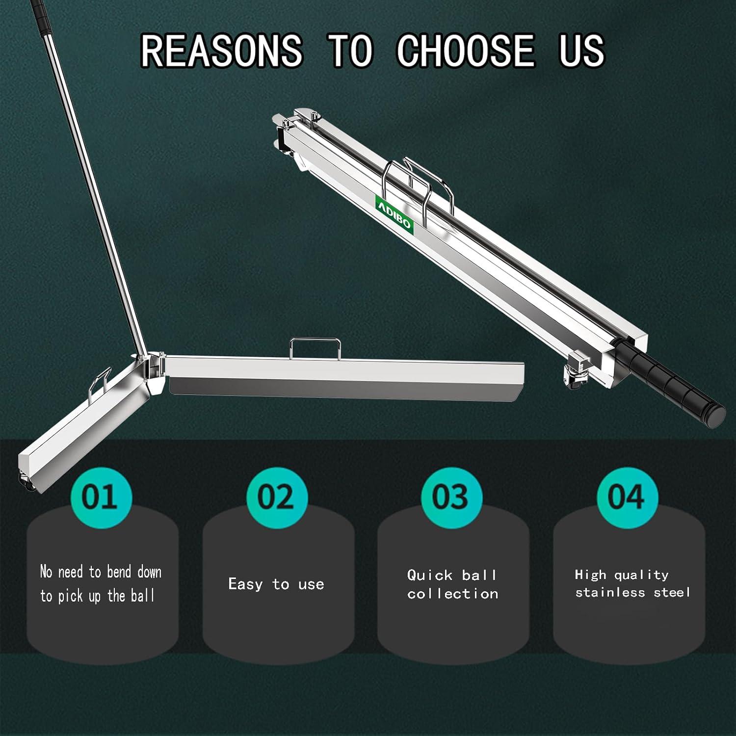 Recogedor de Volantes de Bádminton Plegable ADIBO 90cm