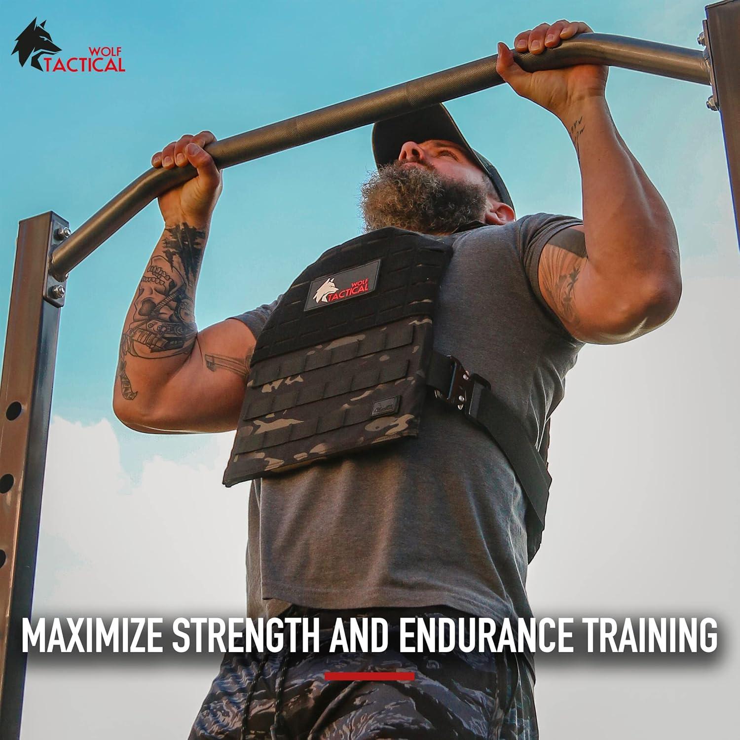 Chaleco con Peso WOLF TACTICAL 14 kg Entrenamiento Fuerza