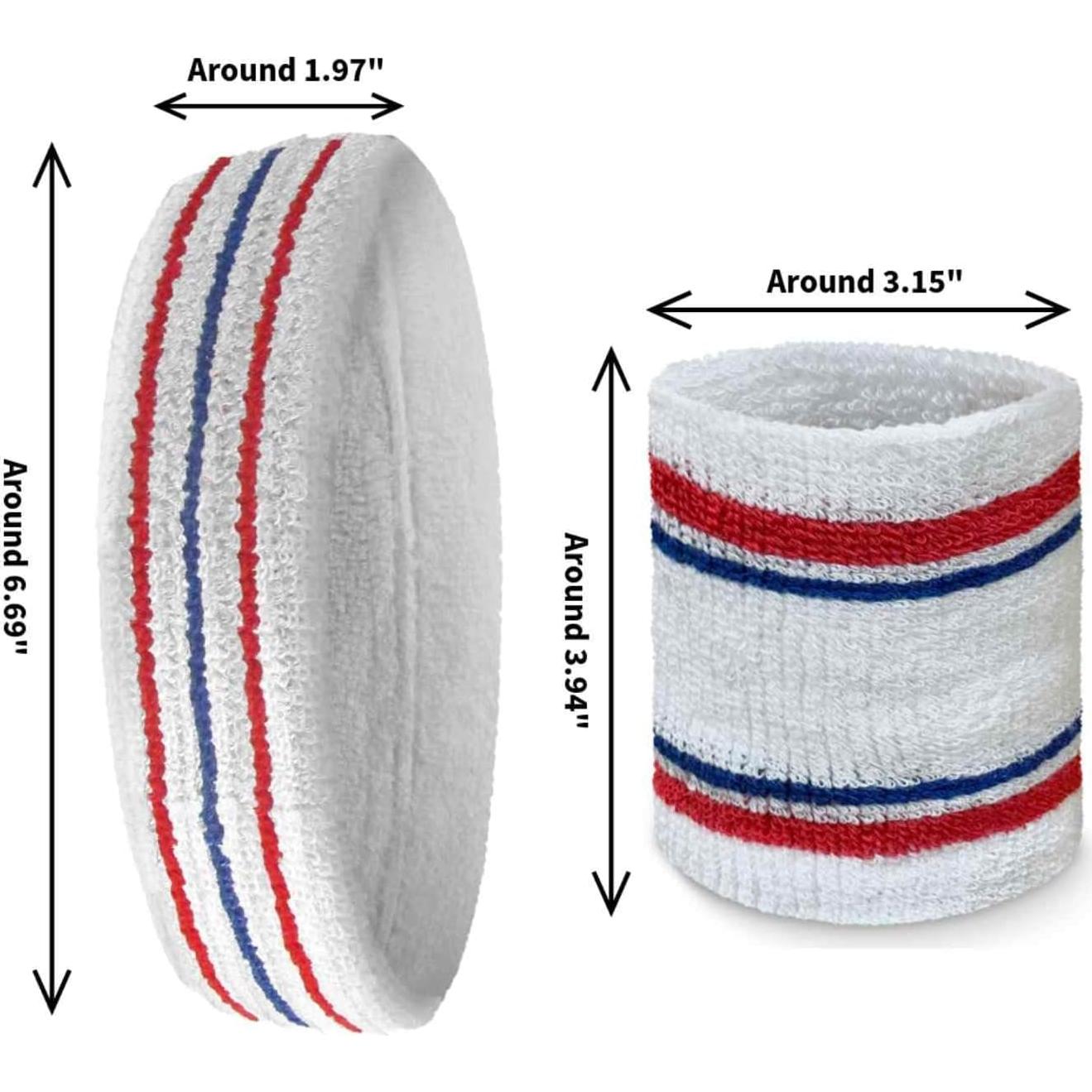 Banda de Sudor COUVER Estilo Tenis Conjunto 3 Piezas