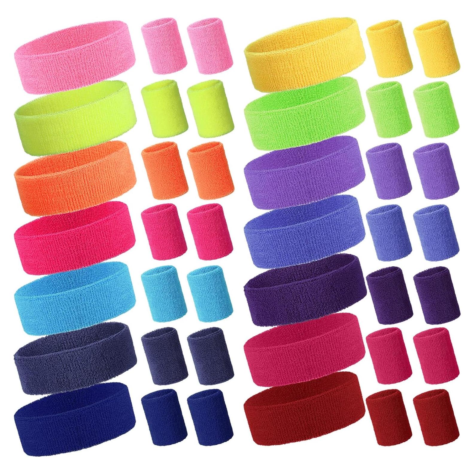 Set 42 Pcs Bandas para la Cabeza y Muñequera Vicenpal