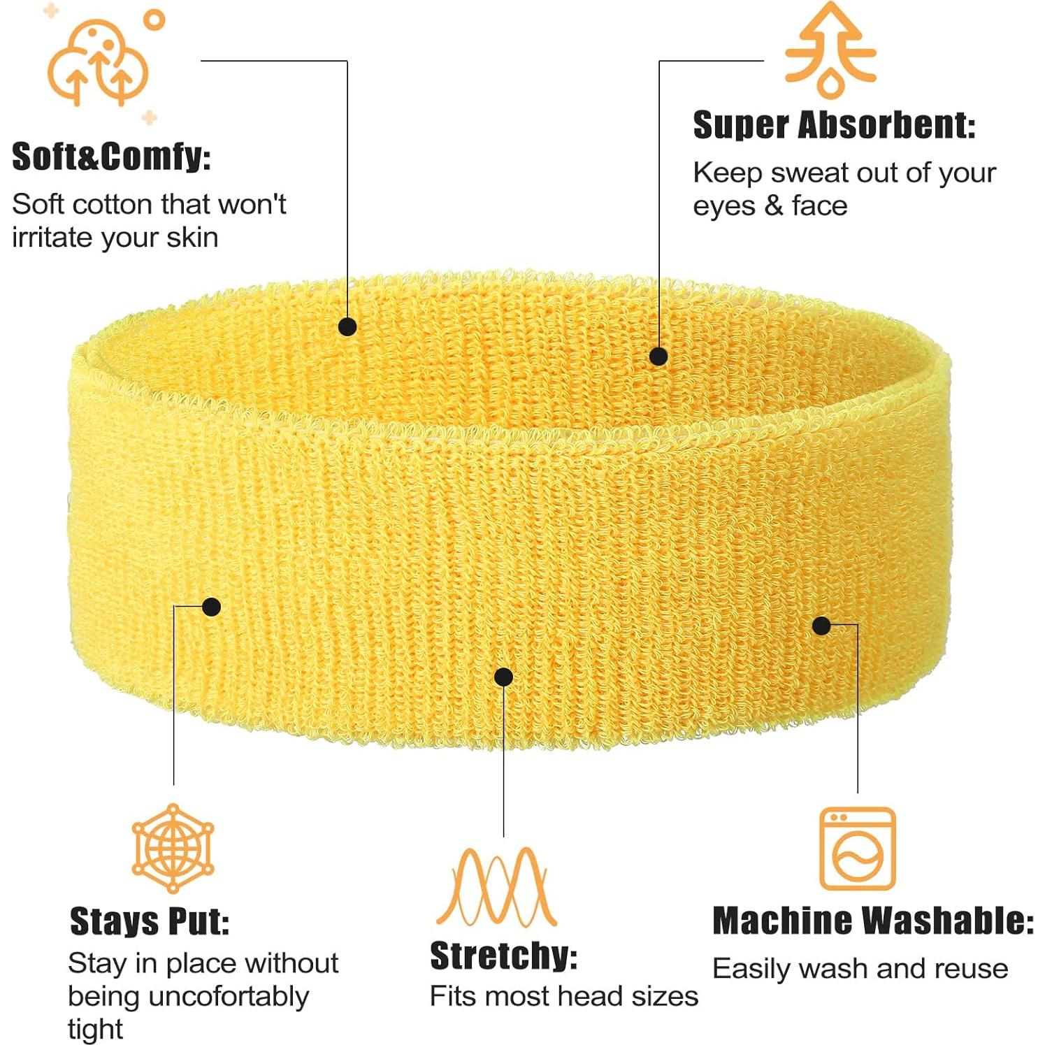 Set 42 Pcs Bandas para la Cabeza y Muñequera Vicenpal