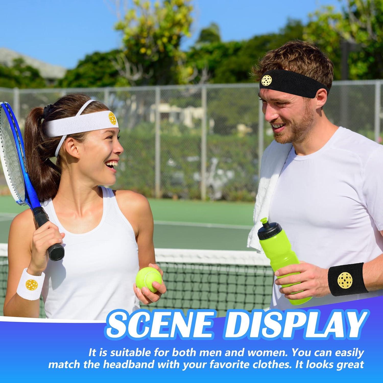 Conjunto de Bandas de Sudor Unittype 6 Pcs Negro y Blanco