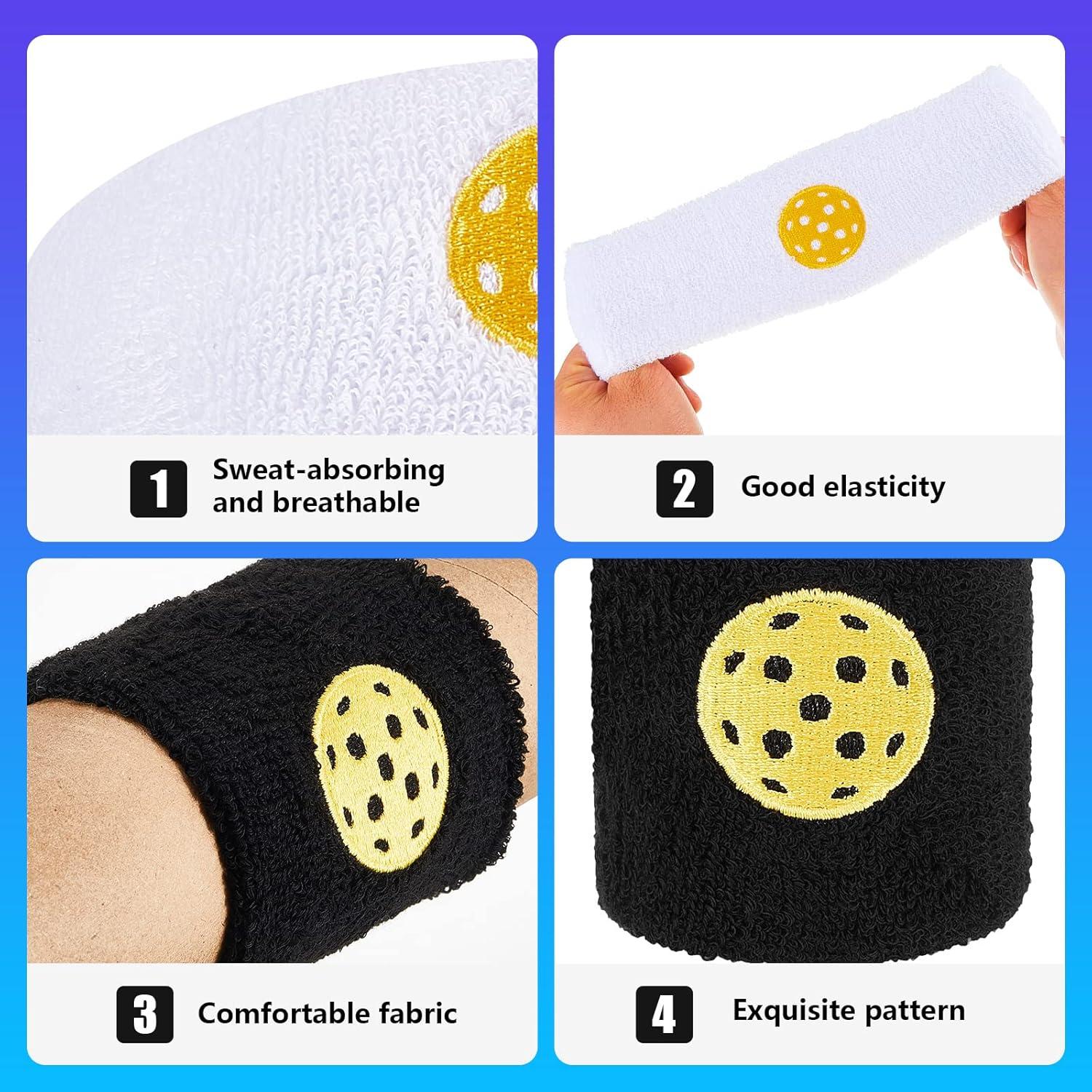 Conjunto de Bandas de Sudor Unittype 6 Pcs Negro y Blanco