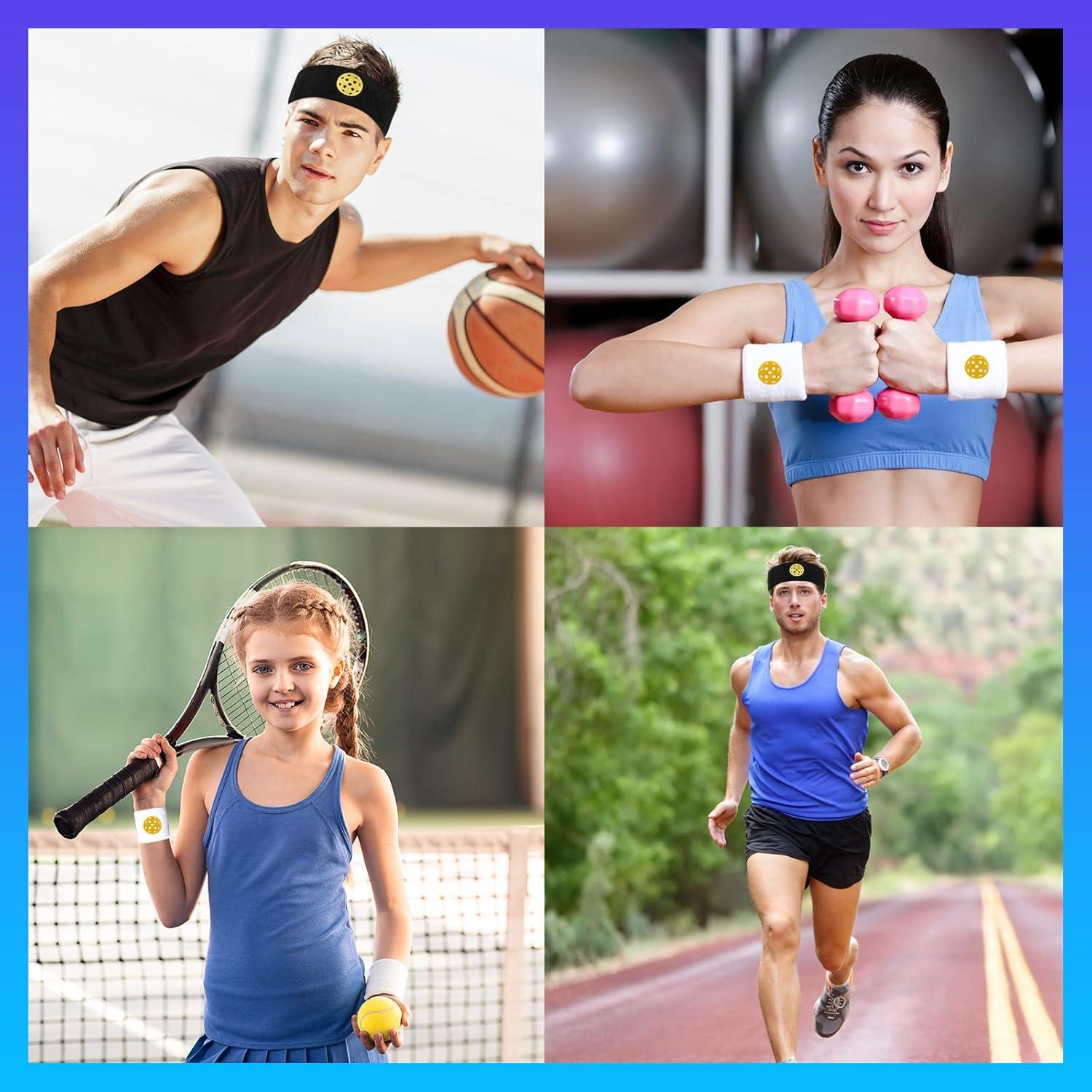 Conjunto de Bandas de Sudor Unittype 6 Pcs Negro y Blanco