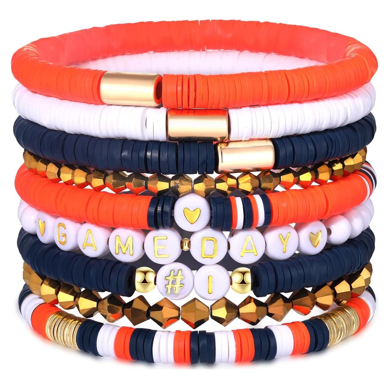 Conjunto de 9 Pulseras de Día de Juego VOGUEKNOCK para Mujeres