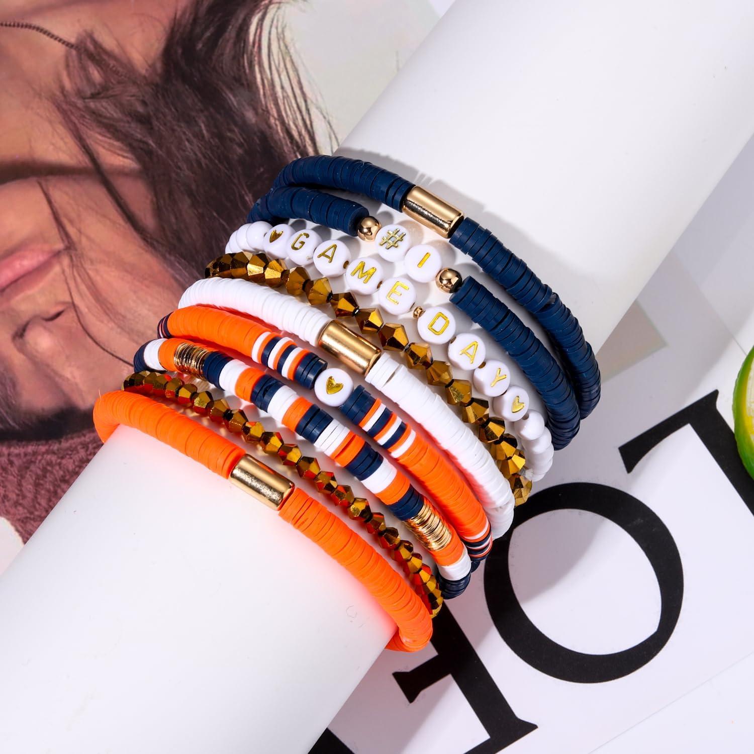 Conjunto de 9 Pulseras de Día de Juego VOGUEKNOCK para Mujeres