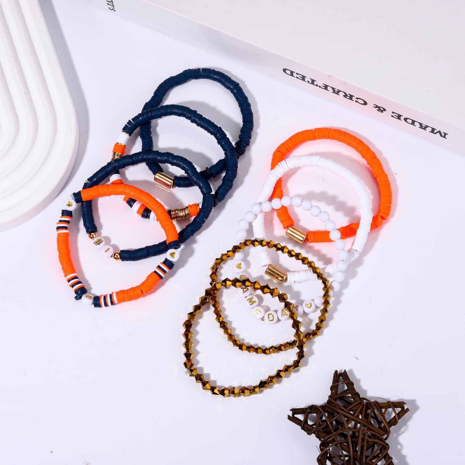 Conjunto de 9 Pulseras de Día de Juego VOGUEKNOCK para Mujeres