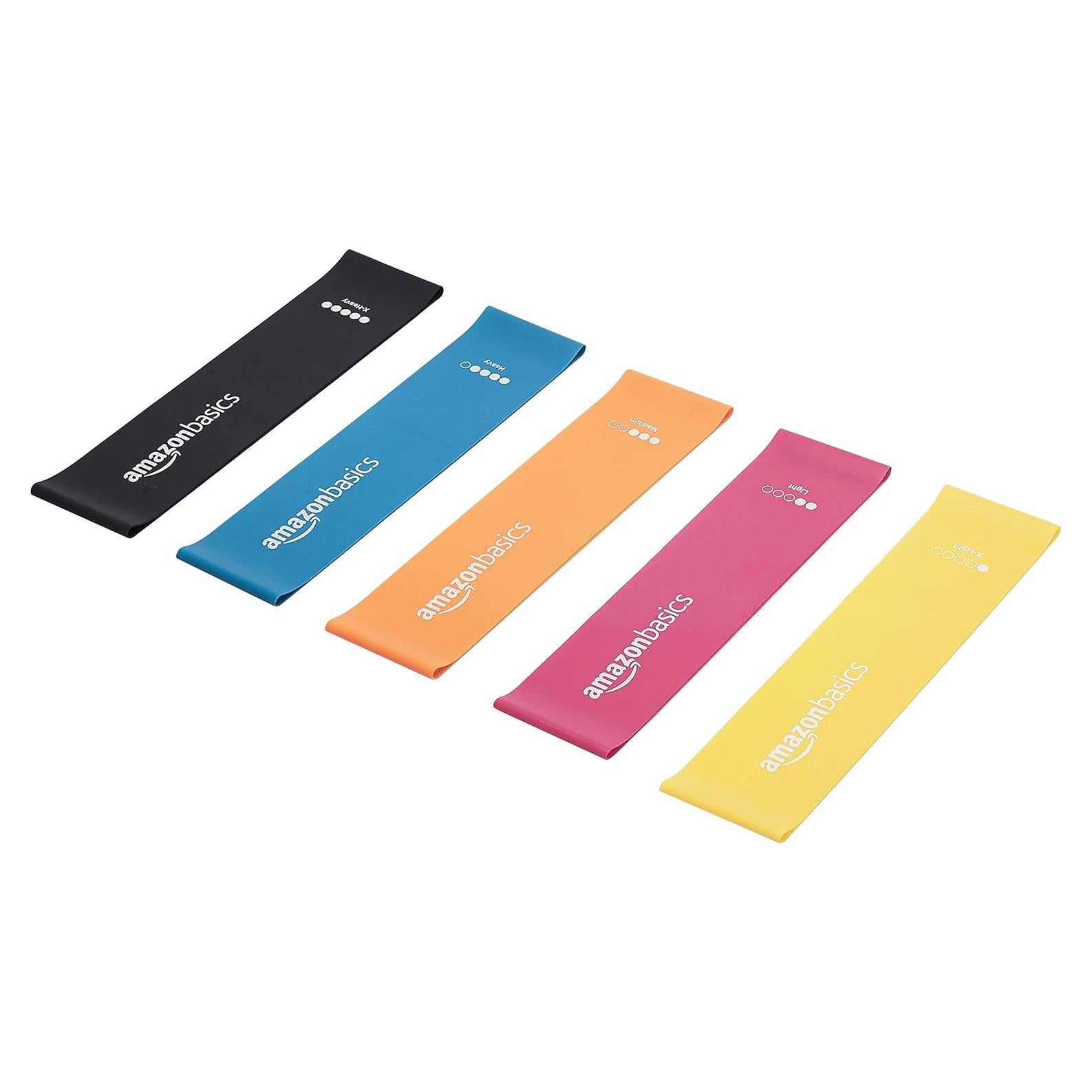 Juego de 5 Bandas de Resistencia Amazon Basics Ligeras