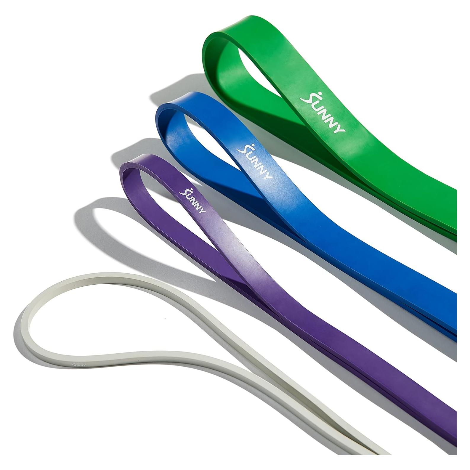 Bandas de Resistencia Sunny Health & Fitness - Combo 4 Pzas 10-75 LB