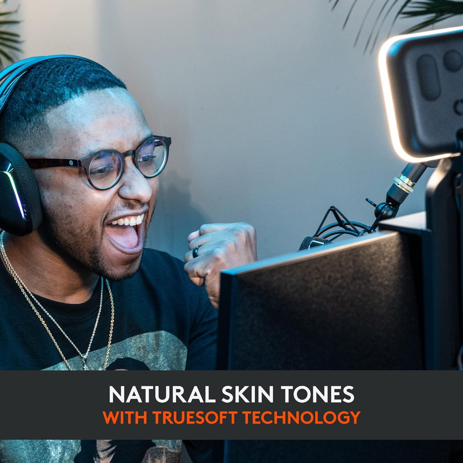 Luz LED Logitech Litra Glow para Streaming con TrueSoft