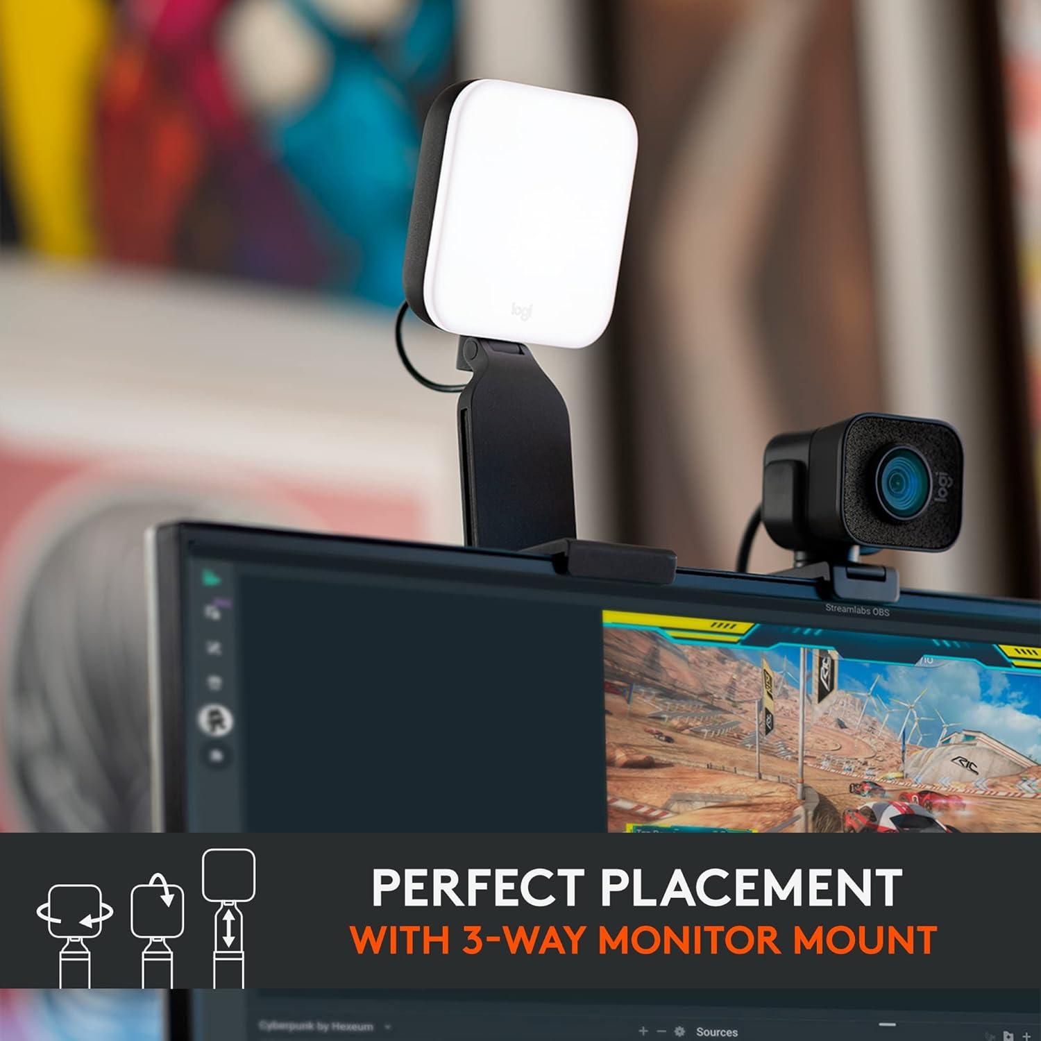 Luz LED Logitech Litra Glow para Streaming con TrueSoft