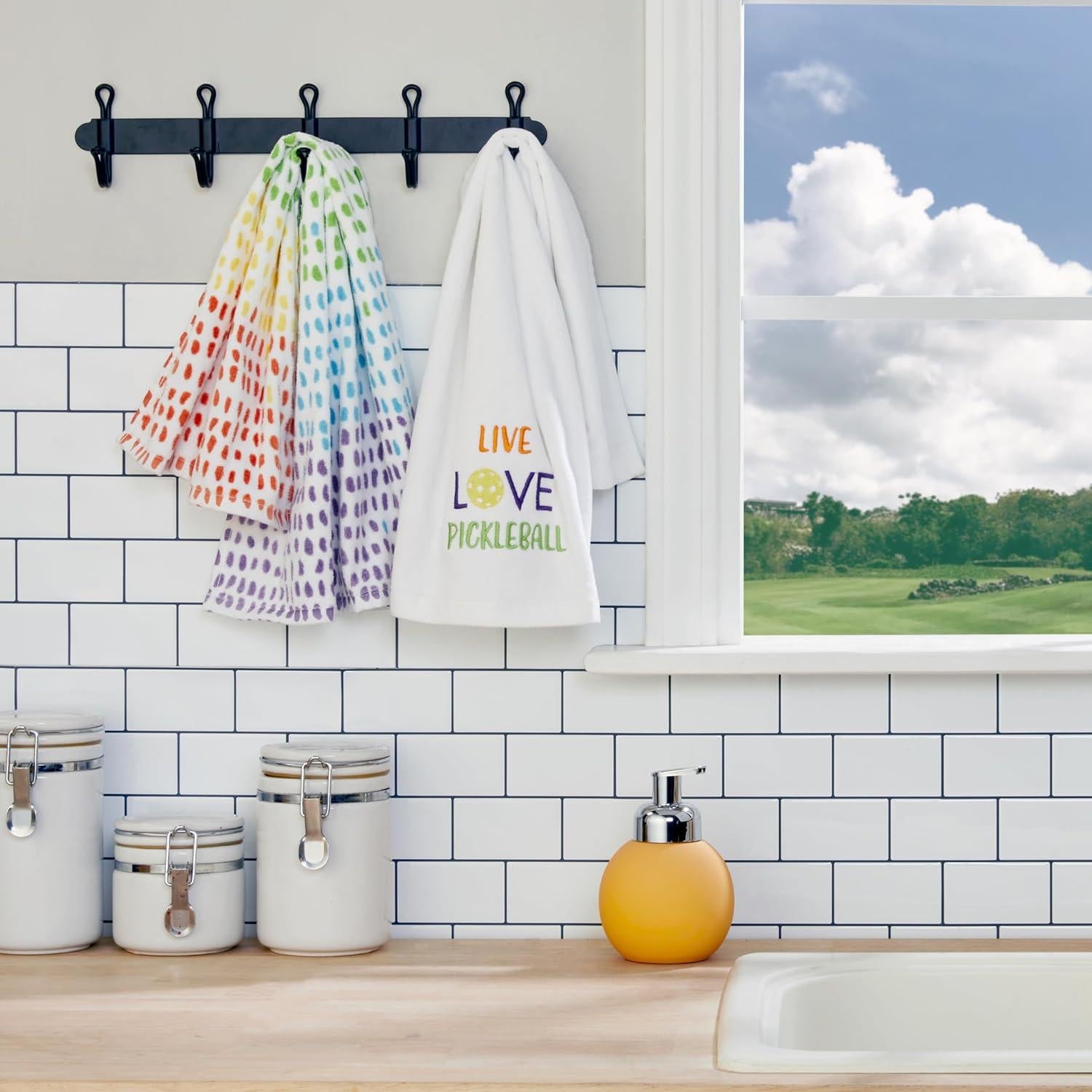 Toallas de Mano SKL Home Vive Ama Pickleball 2 Piezas