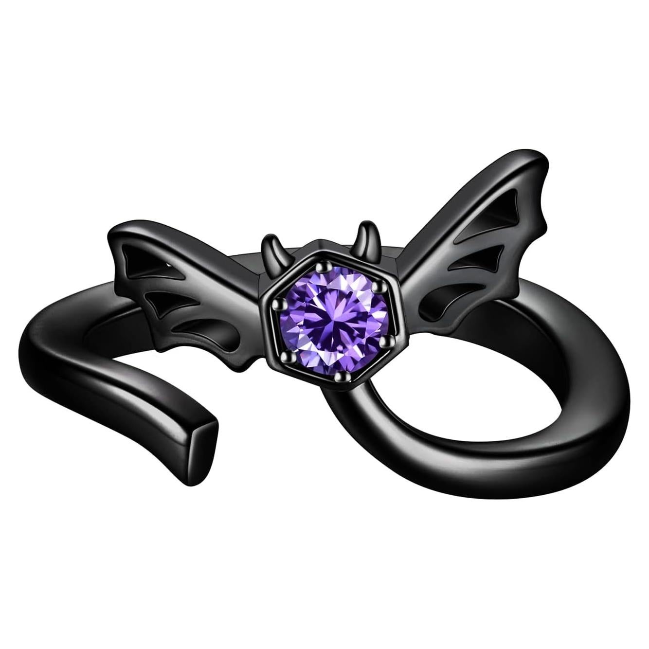 Anillo ajustable de murciélago Beautlace con circonitas