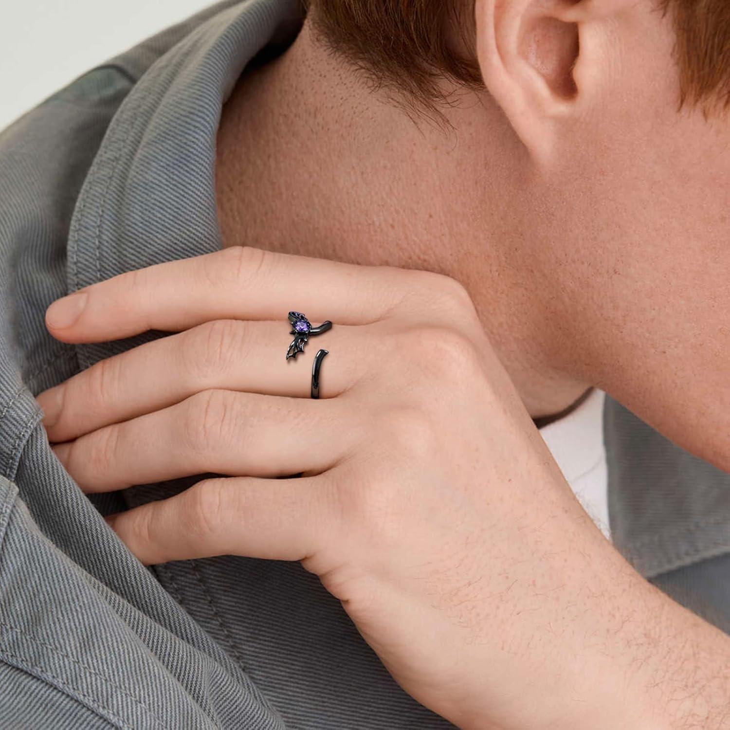 Anillo ajustable de murciélago Beautlace con circonitas