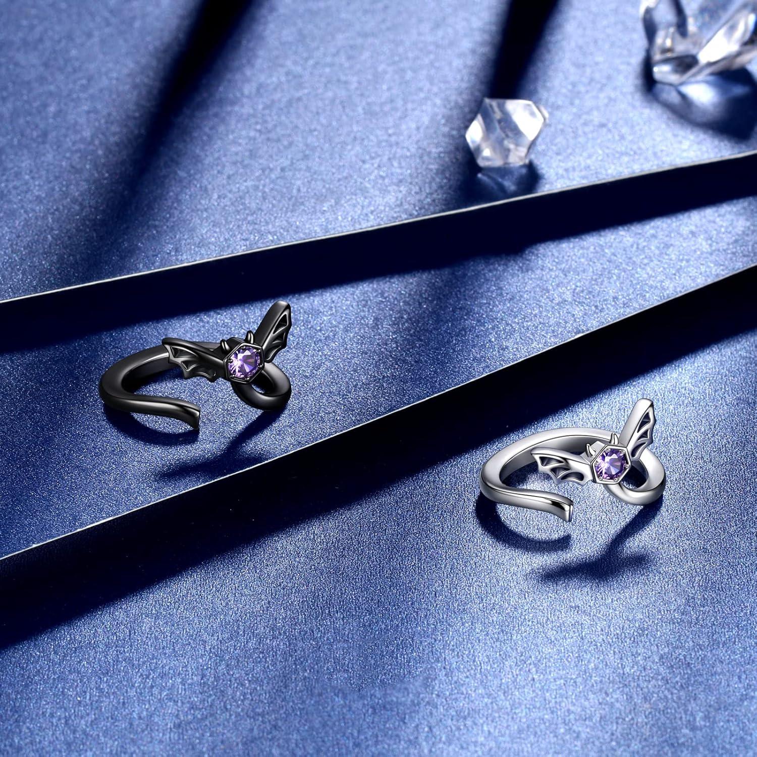 Anillo ajustable de murciélago Beautlace con circonitas