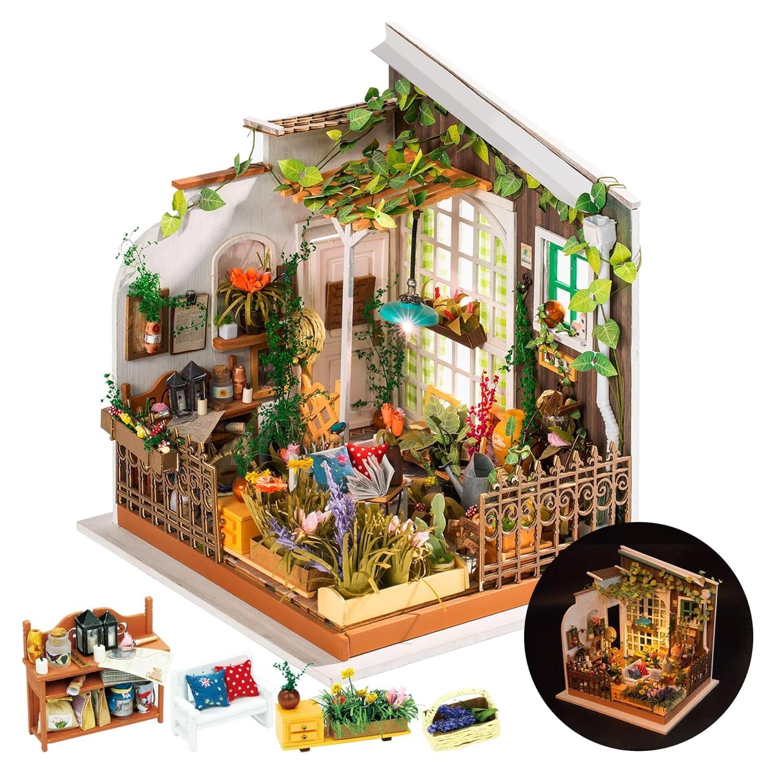 Kit Casa Miniatura Rolife Jardín de Miller 19.5x18.3x20.8cm