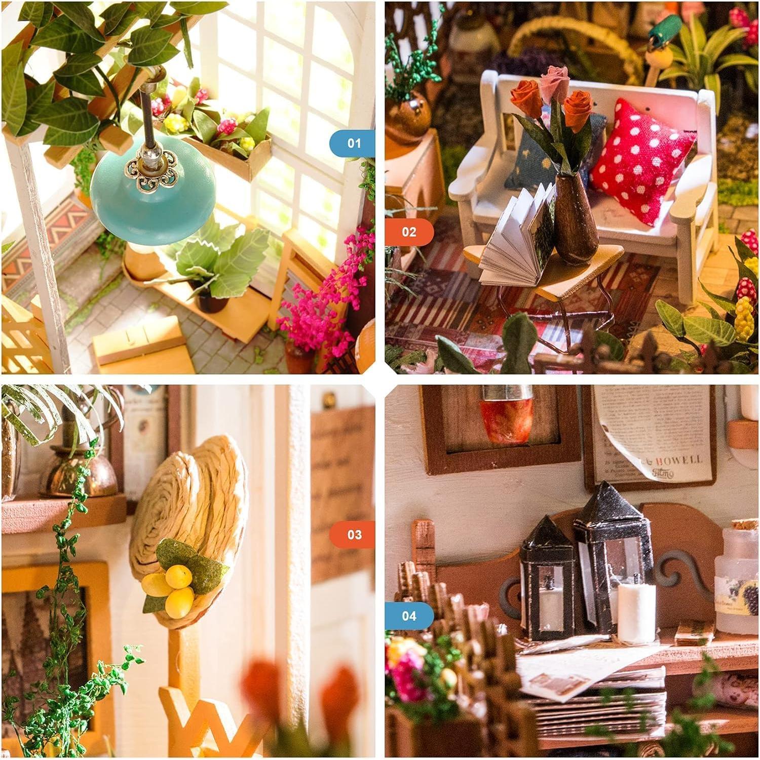 Kit Casa Miniatura Rolife Jardín de Miller 19.5x18.3x20.8cm