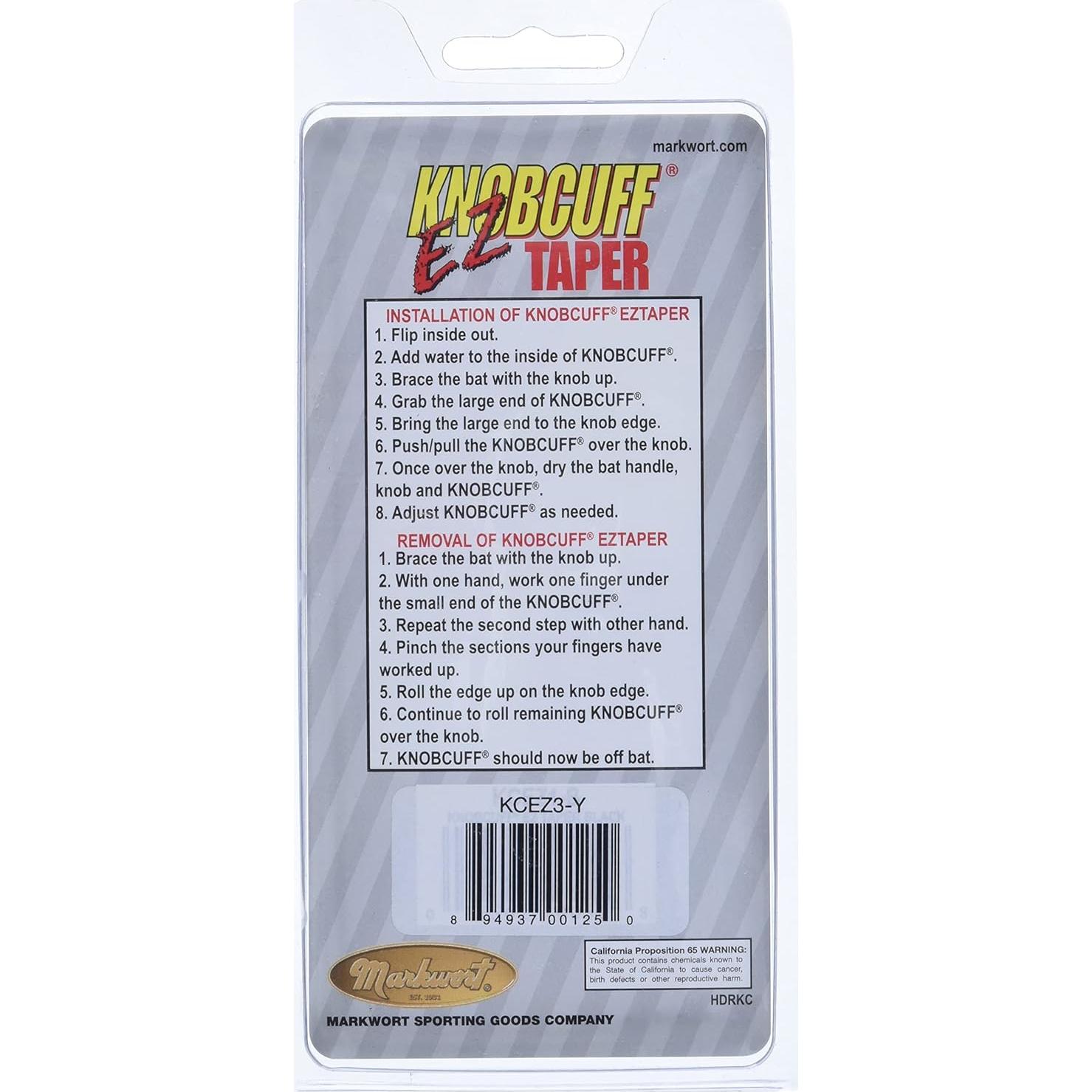 Puños de Bate Markwort EZ Taper Grip Pack de 3 Amarillo