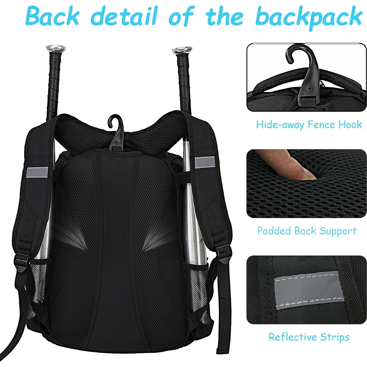 Mochila de Béisbol LARIPOP Azul/Blanco con Compartimento para Zapatos