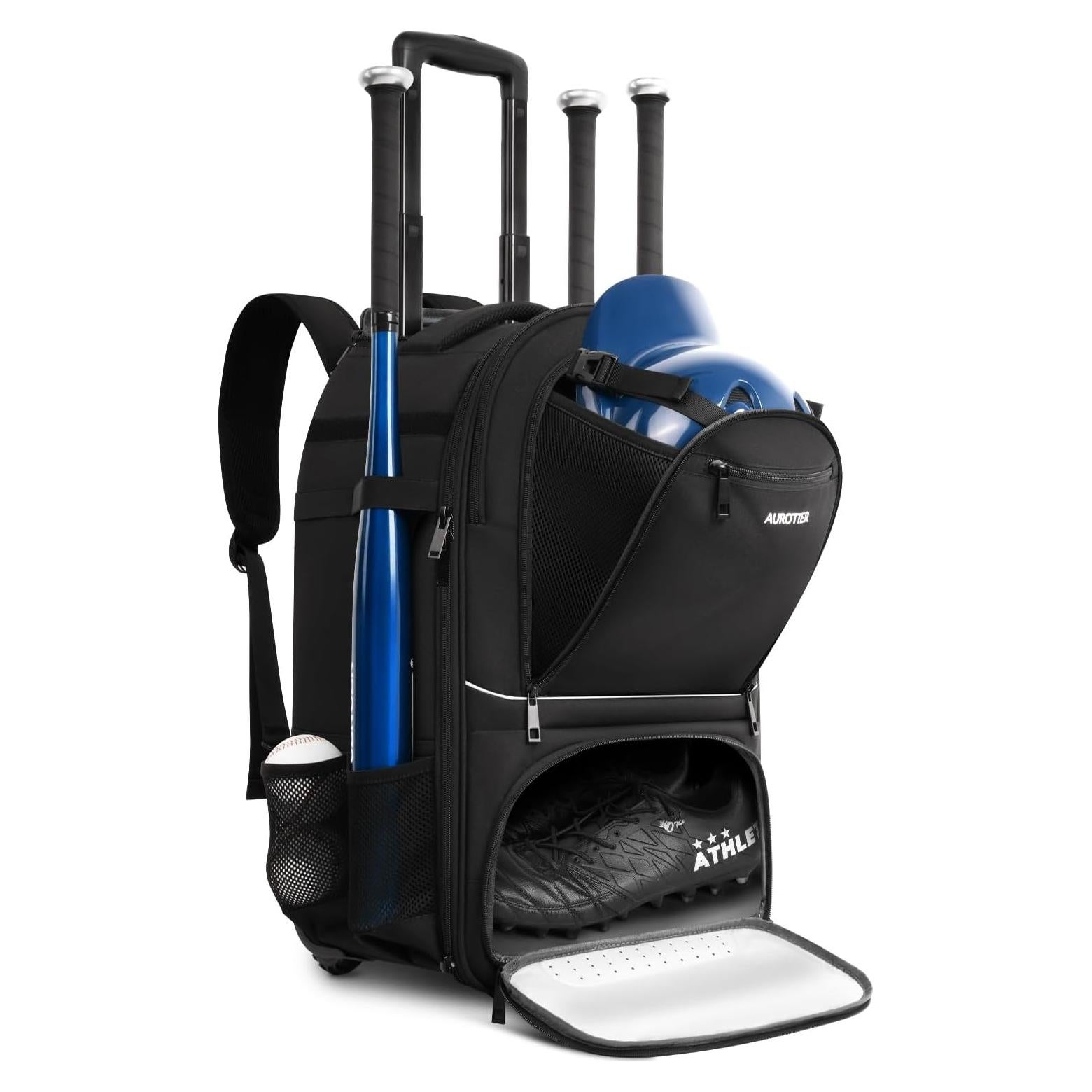 Mochila de béisbol rodante AUROTIER Au603200blk 56L