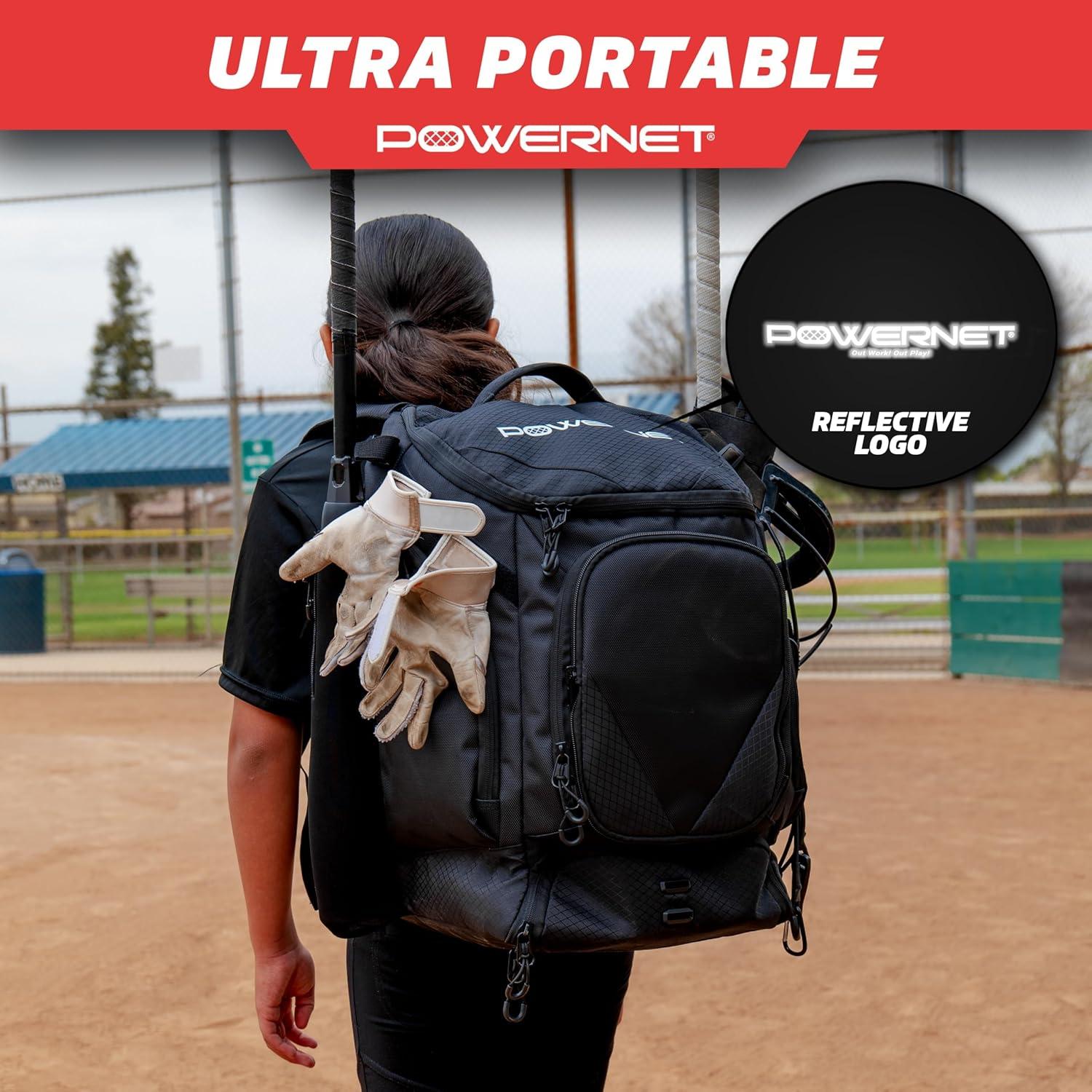 Mochila de Béisbol PowerNet Surge con Compartimentos y Fundas