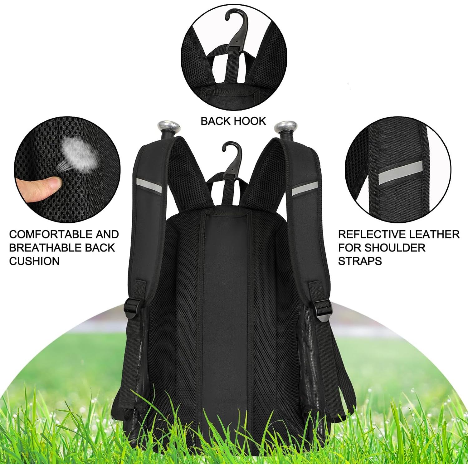 Bolsa de béisbol juvenil Goloni, mochila 30L verde camuflaje